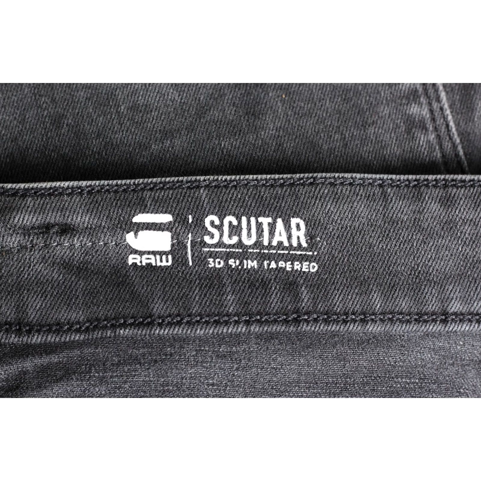 G-Star G-STAR SCUTAR 3D SLIM TAPERED Stretch Jeans Men 32/34 Grey DZ6879 Denim Cotton Elastane 5-Pocket Signature Logo Jeans Mens Size US 32 / EU 48 - 6 Thumbnail