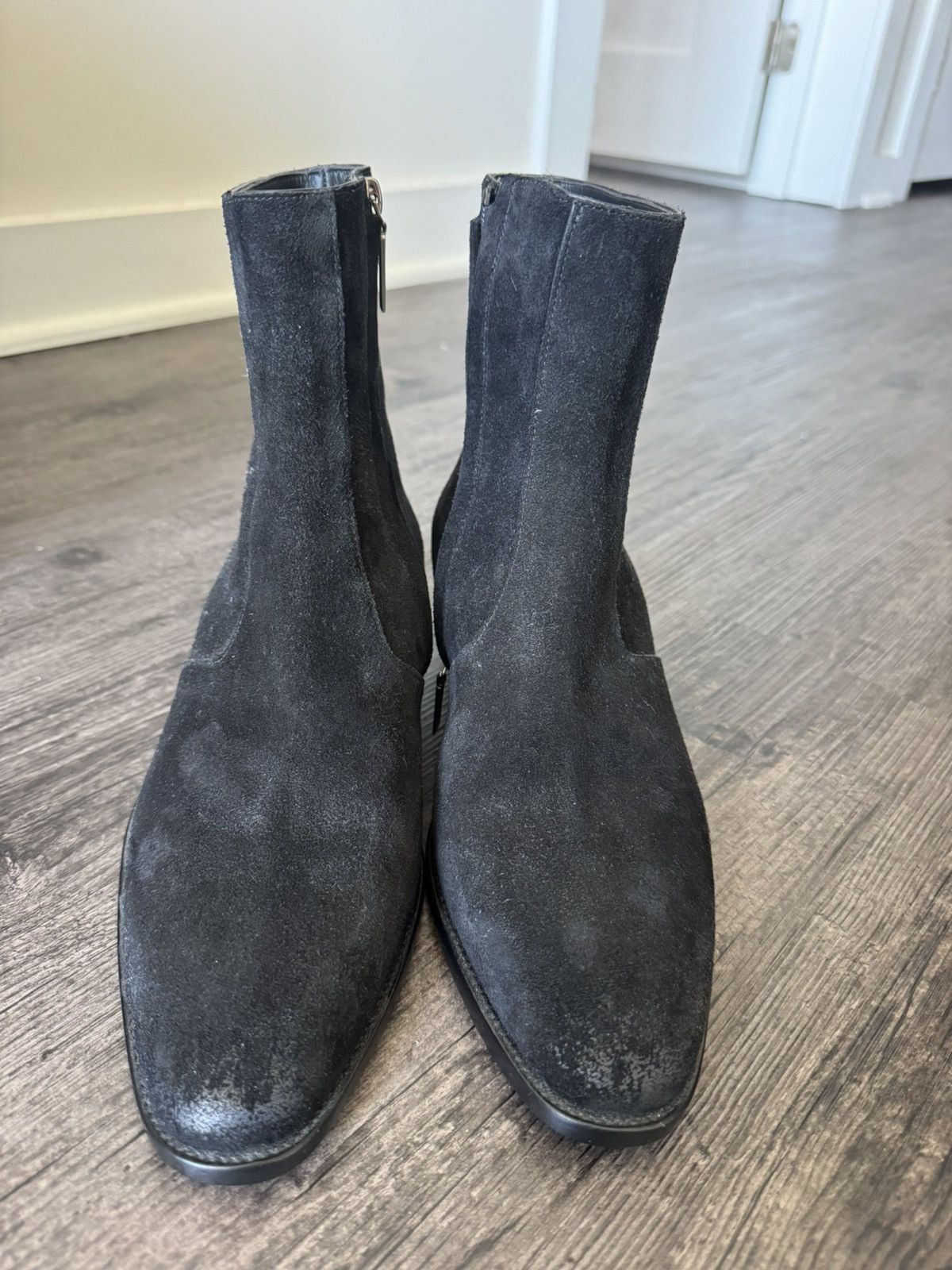 Saint Laurent Paris Saint Laurent Paris Black Suede Wyatt Boots EU40 Size US 7 / EU 40 - 3 Thumbnail