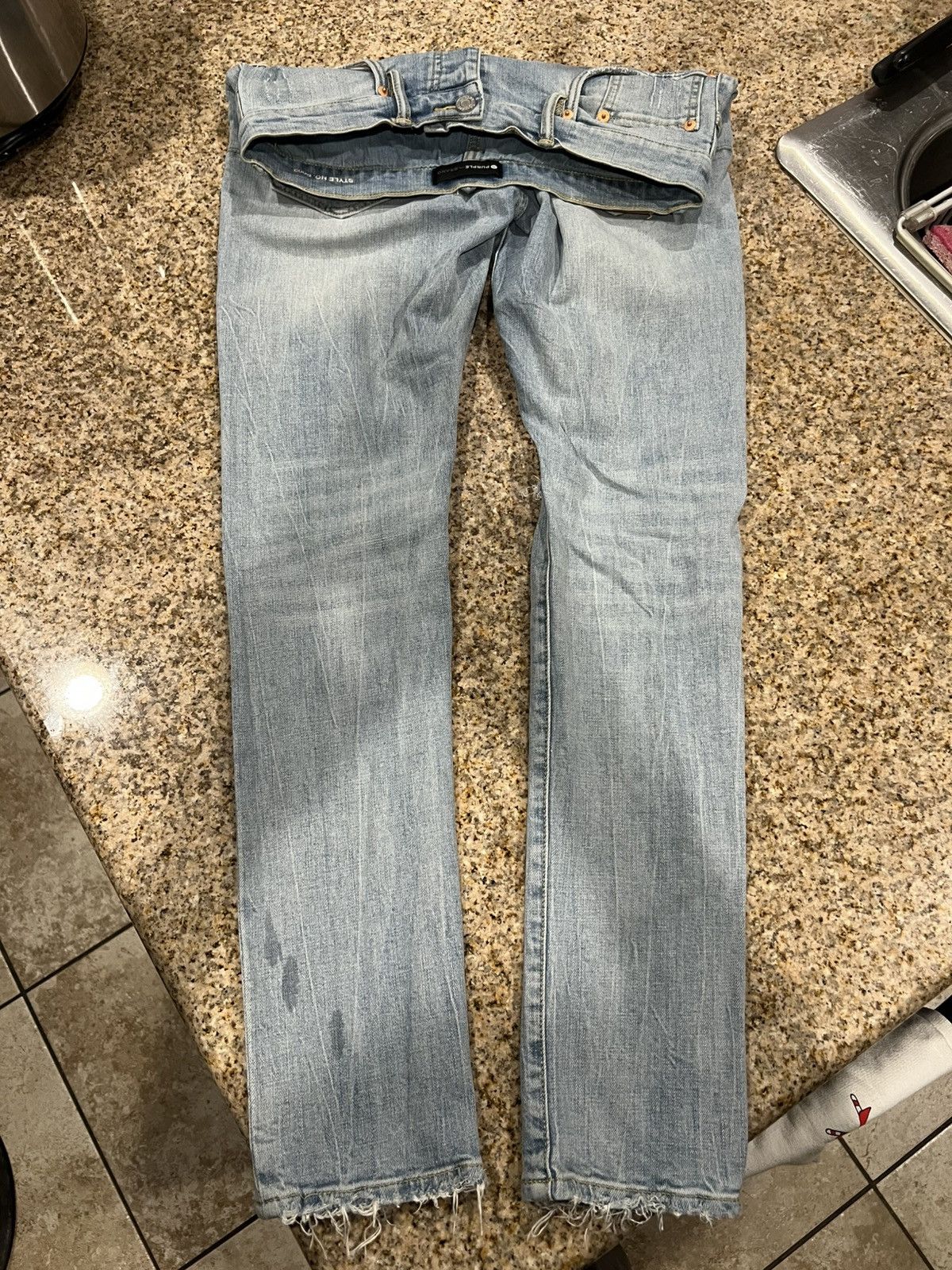 Purple Brand Purple jeans light blue ripped Size US 31 - 5 Thumbnail