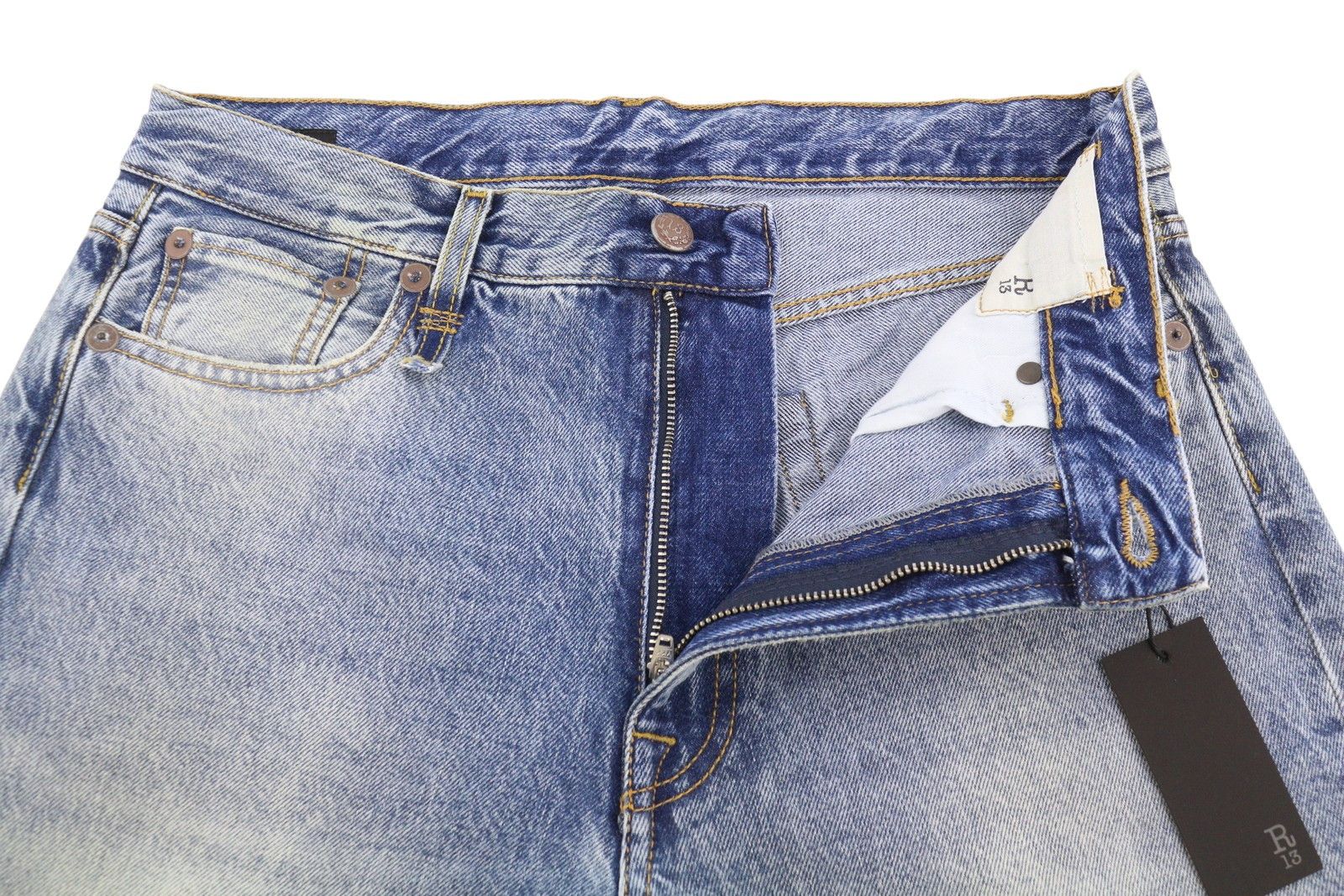 R13 BOYFRIEND 28 Jasper Faded Blue FW25 Jeans 87195 Size 28" / US 6 / IT 42 - 5 Thumbnail