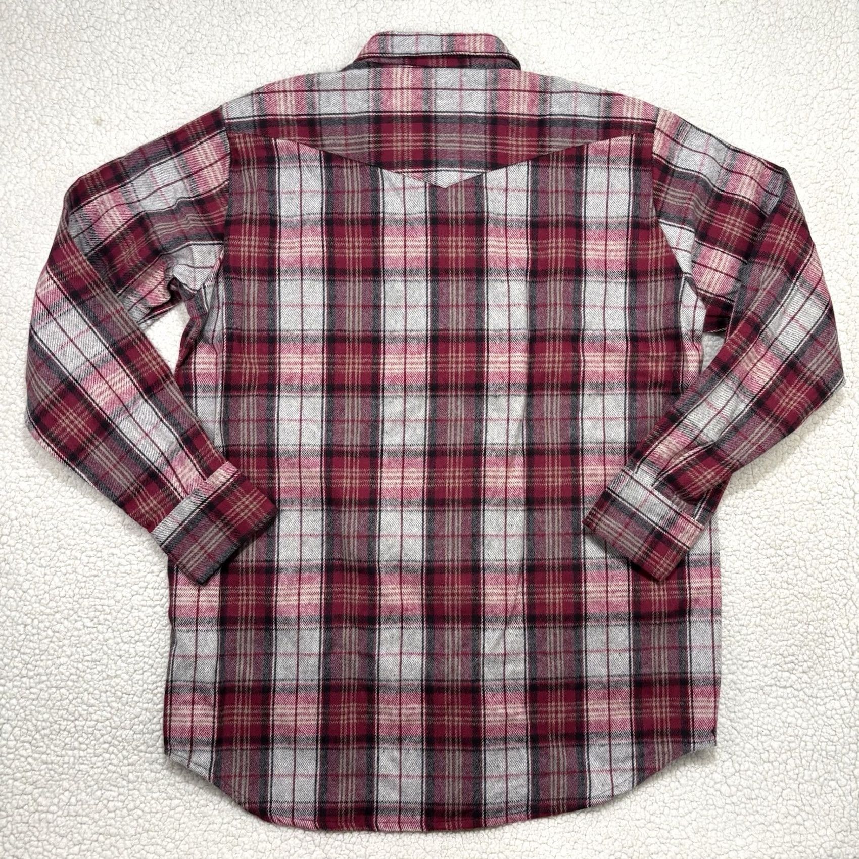 Vintage VINTAGE Saddle King Western Pearl Snap Shirt Men's XL Red Plaid Flannel Heavy Size US XL / EU 56 / 4 - 3 Thumbnail
