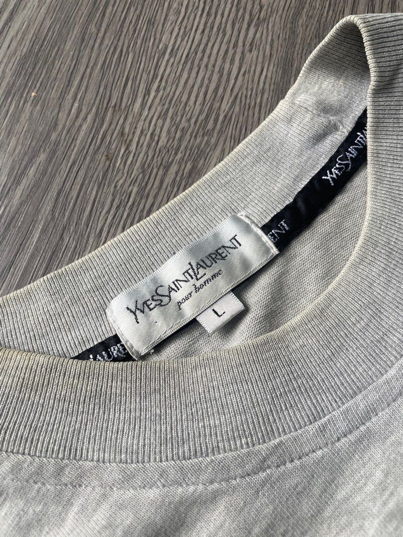 Yves Saint Laurent Vintage Yves Saint Laurent YSL Script Logo Tee Size US L / EU 52-54 / 3 - 4 Thumbnail