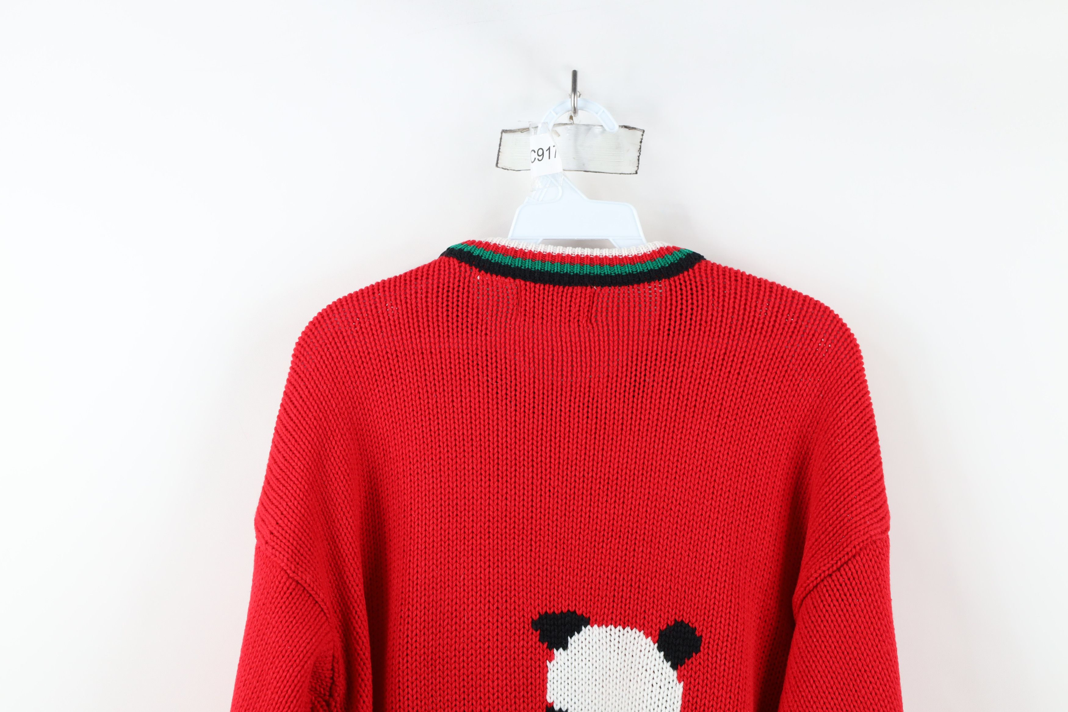 Vintage Vintage 90s Streetwear Panda Bear Knit Crewneck Sweater Size 3XL / US 20-22 - 14 Thumbnail