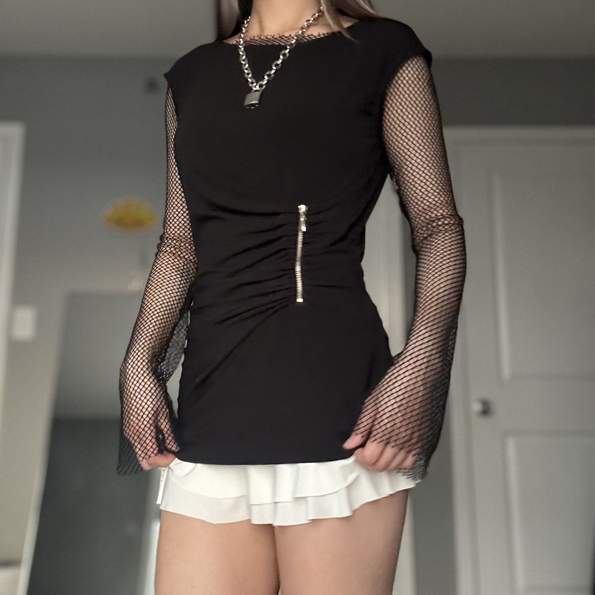 Venus Venus Black Ruched Front Zipper Detail Sleeveless Top Size S / US 4 / IT 40 - 12 Thumbnail