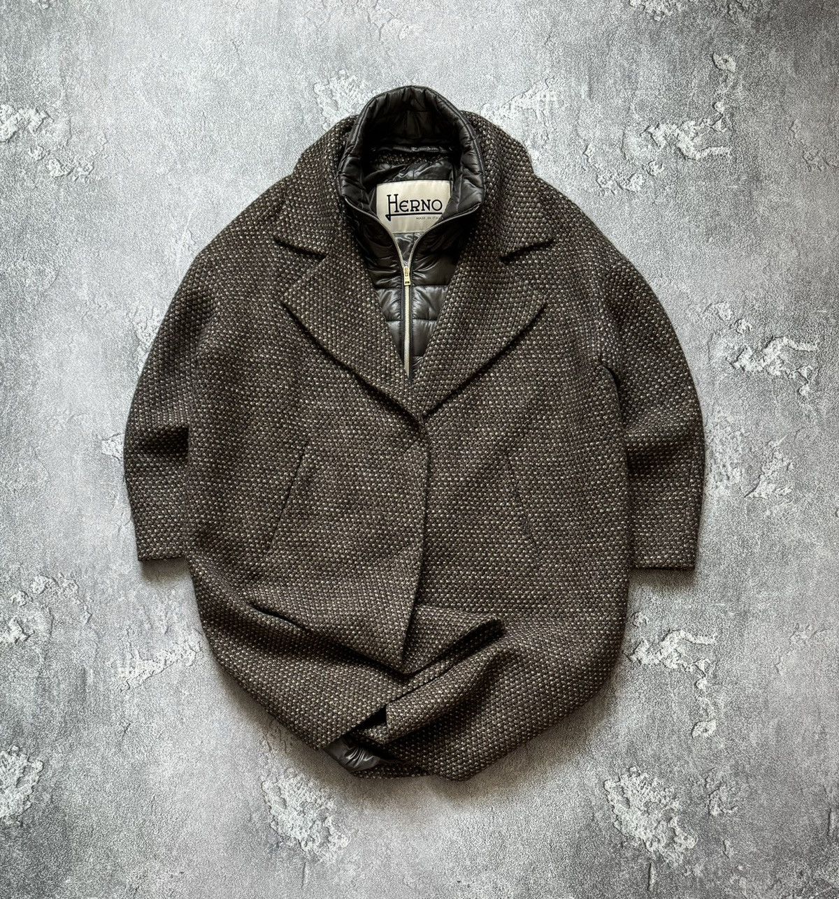 Designer × Herno Herno 46 WMNS GIACCONE HALF COAT long jacket Size L / US 10 / IT 46 - 1 Thumbnail