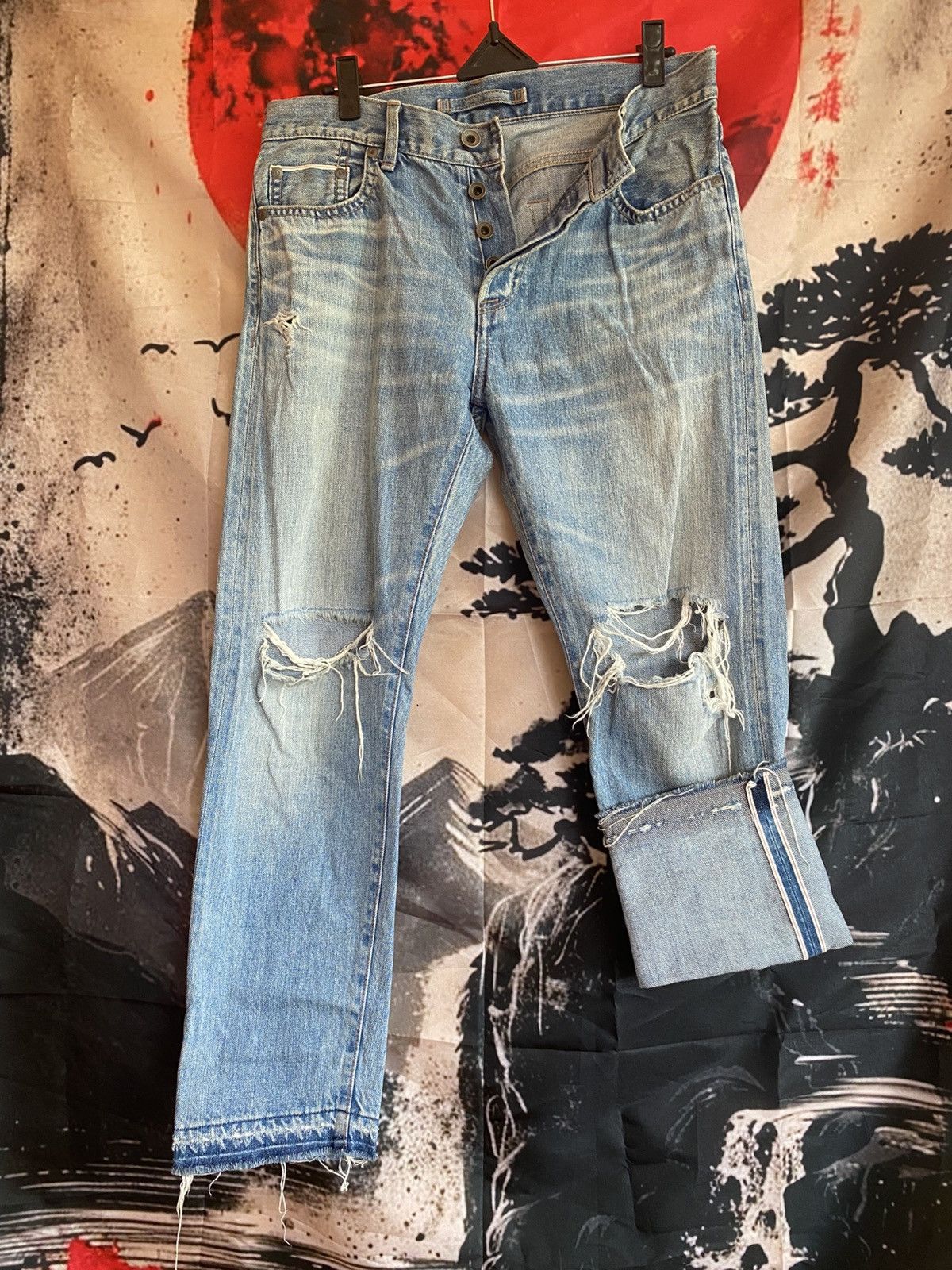 Archive Distressed Jeans | Grailed