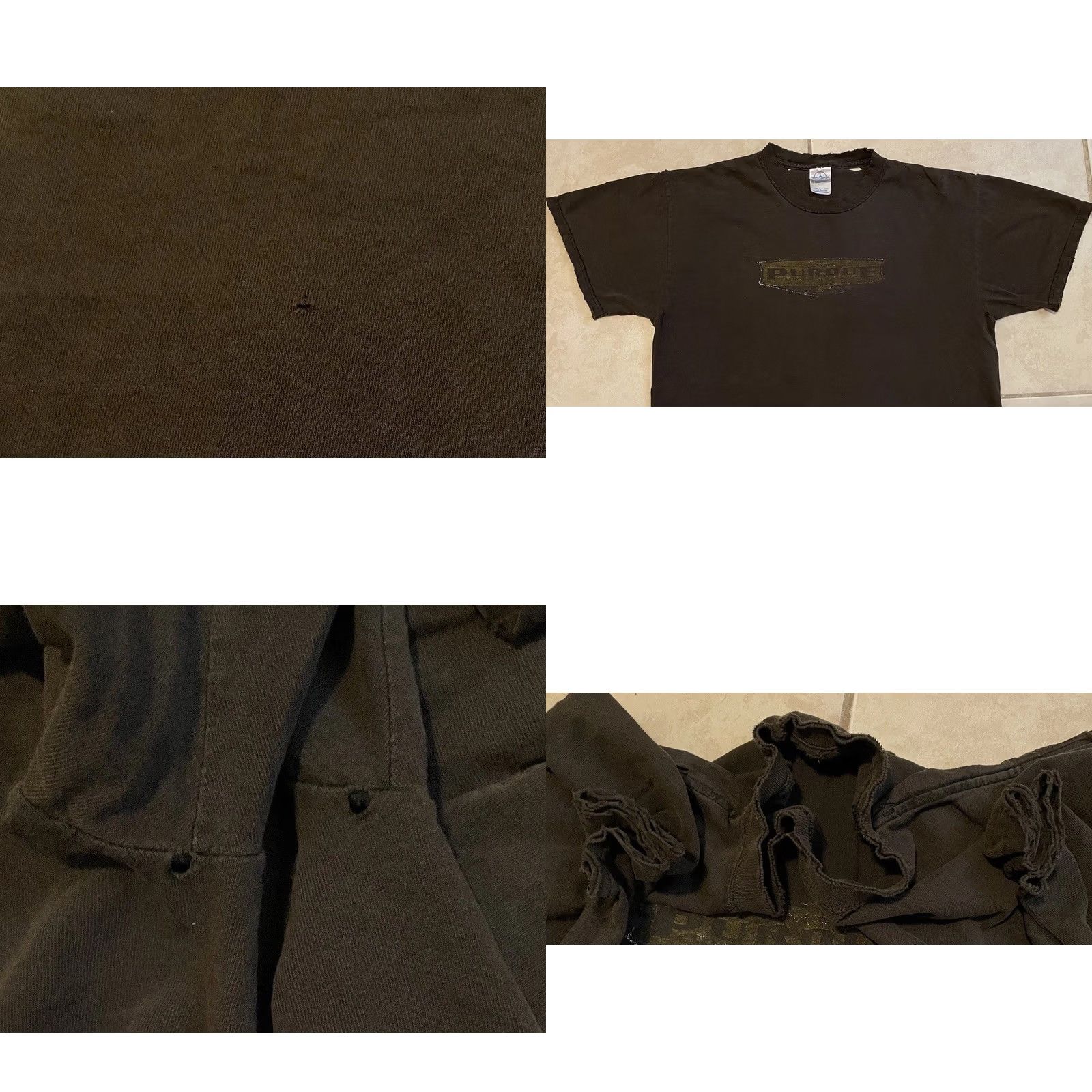 Thrasher VINTAGE Purdue University Shirt M College PE Grunge 90s Y2K Black Faded Distress Size US M / EU 48-50 / 2 - 8 Thumbnail