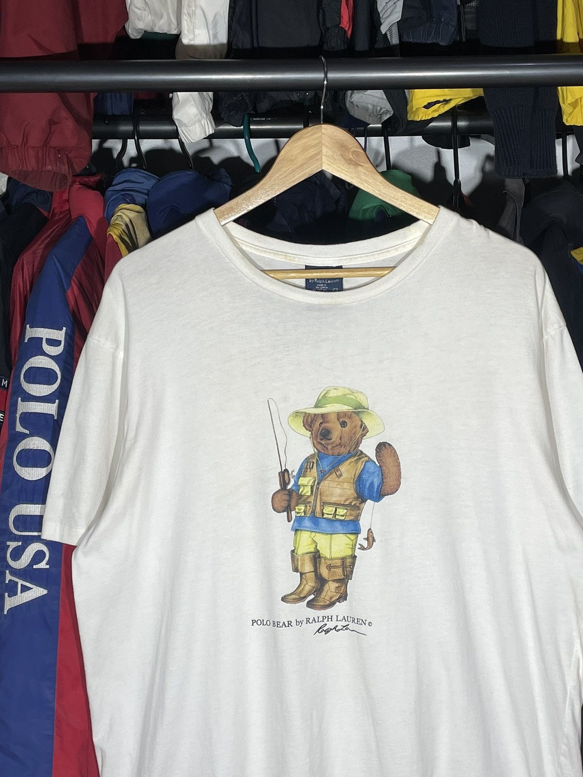 Polo Ralph Lauren × RRL Ralph Lauren × Vintage T-Shirt Polo Bear Fisherman OG Vintage Size US L / EU 52-54 / 3 - 2 Thumbnail
