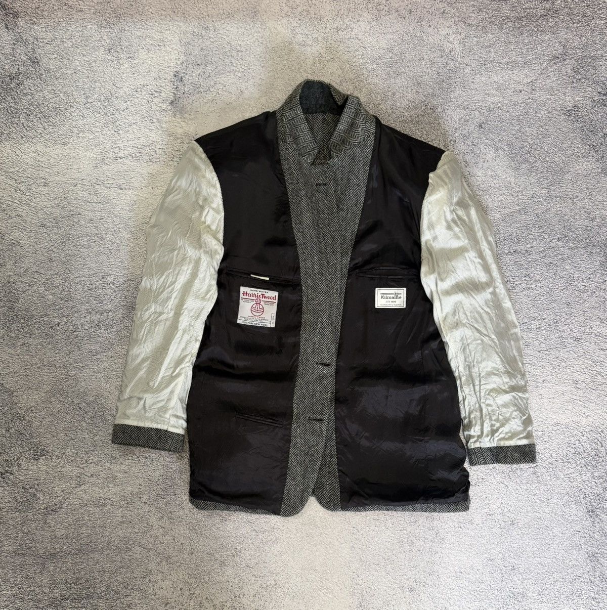Harris Tweed Harris Tweed Herringbone Blazer Wool Men 44R Tailored Jacket Size 44R - 12 Thumbnail