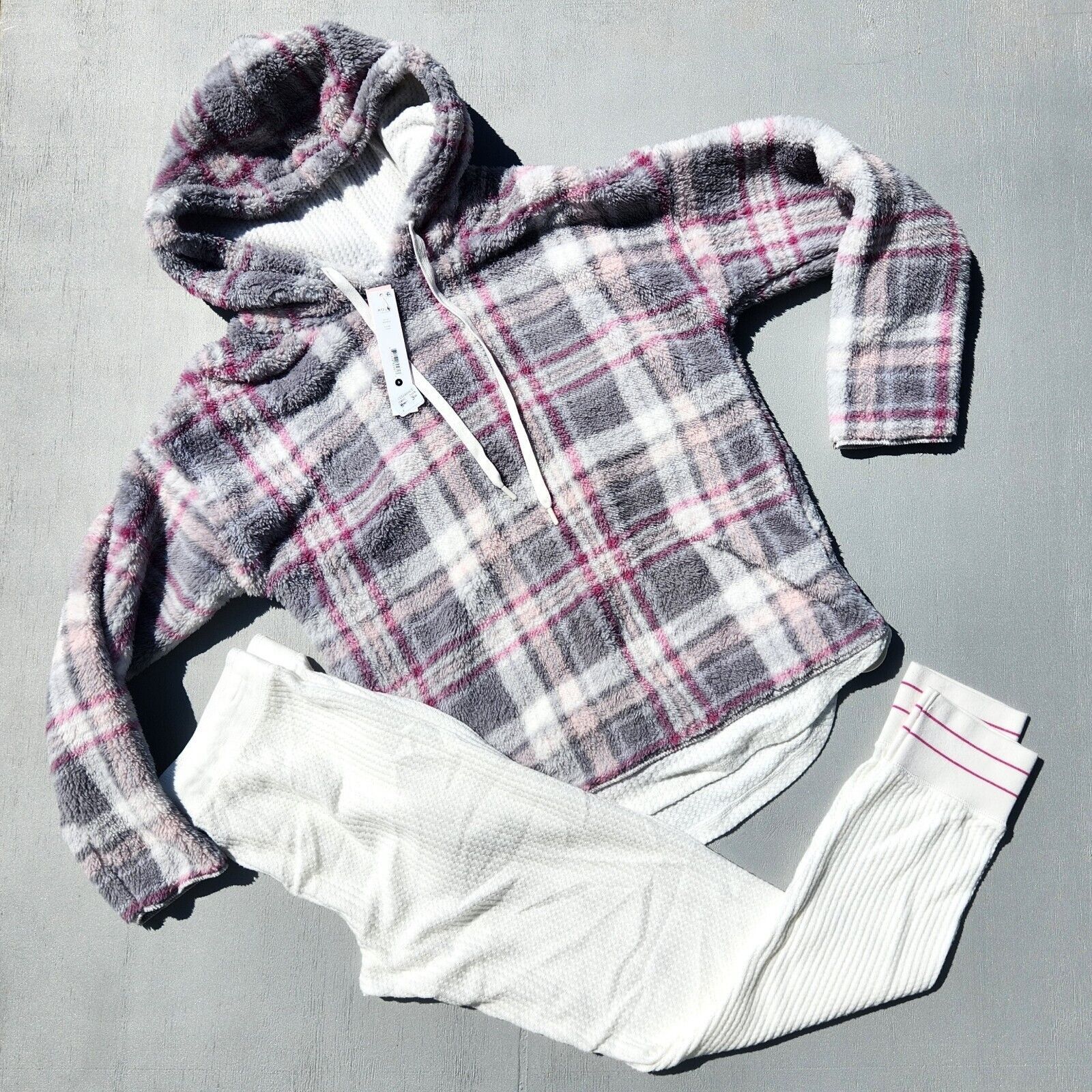The Unbranded Brand Aqua Women Pastel Hoodie & Thermal Pants Lounge Set Size M Size ONE SIZE - 6 Thumbnail