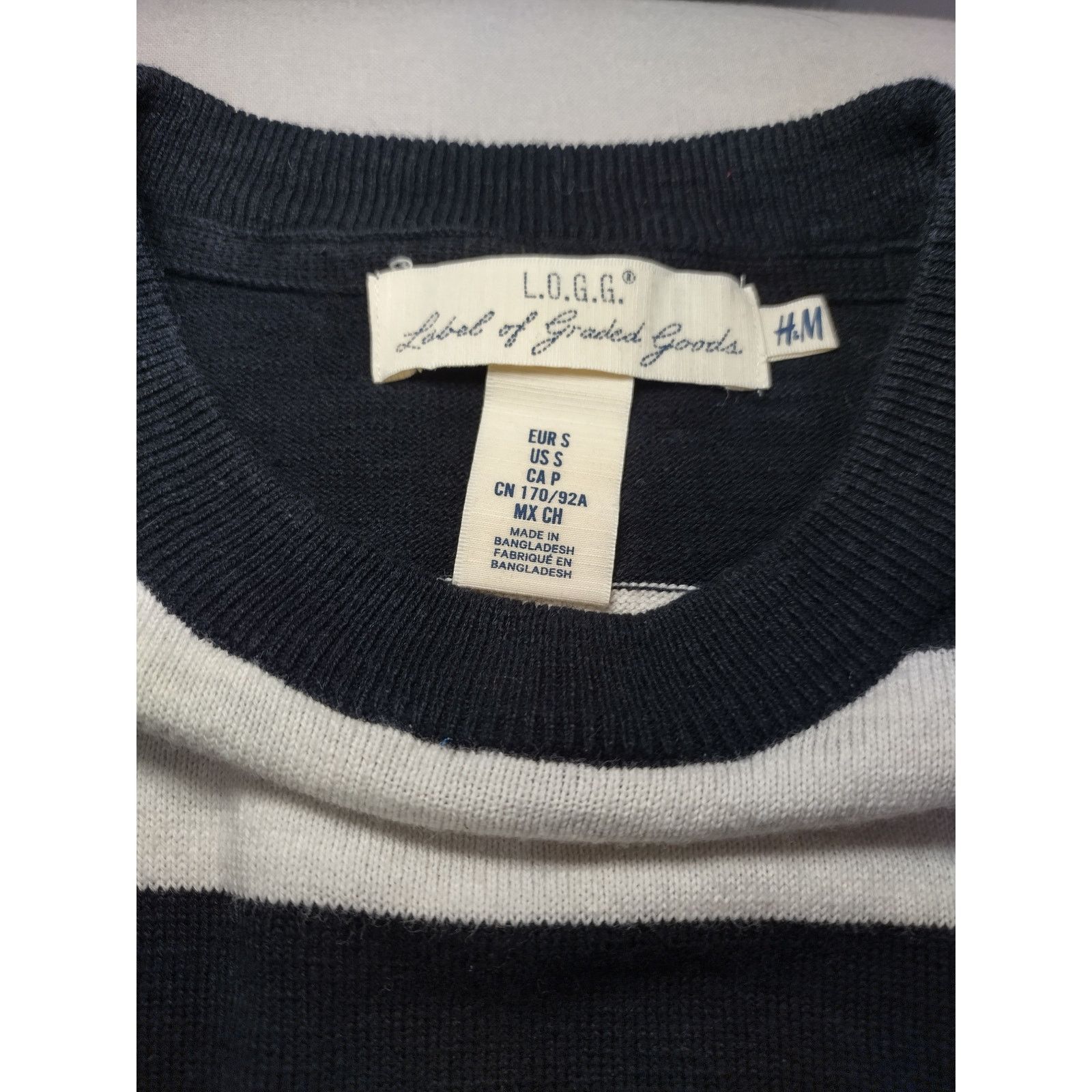 H&M H&M Womens Sweater Long Sleeves Crew Neck Knit Striped S Size S / US 4 / IT 40 - 8 Thumbnail