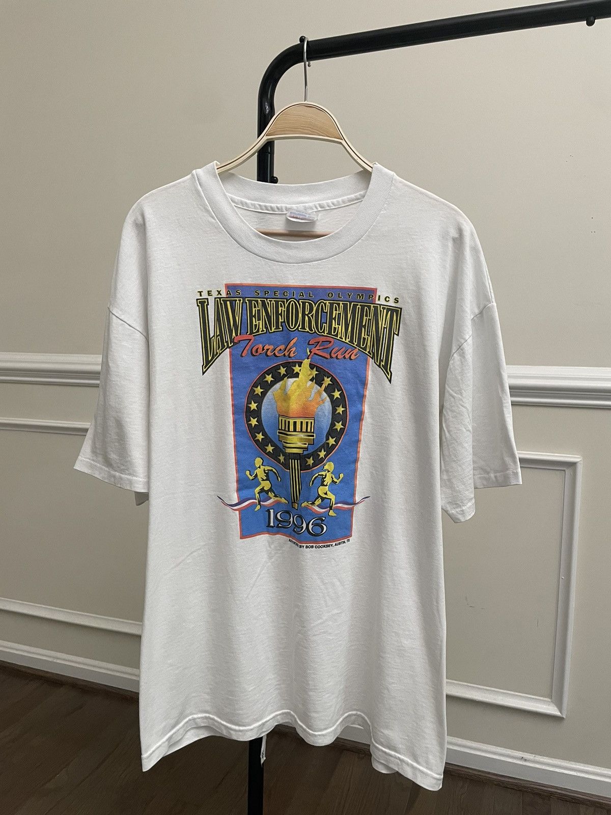 Vintage Vintage 90s White Art Graphic Tee Shirt Unsoundrags Hanes Size US XL / EU 56 / 4 - 2 Thumbnail