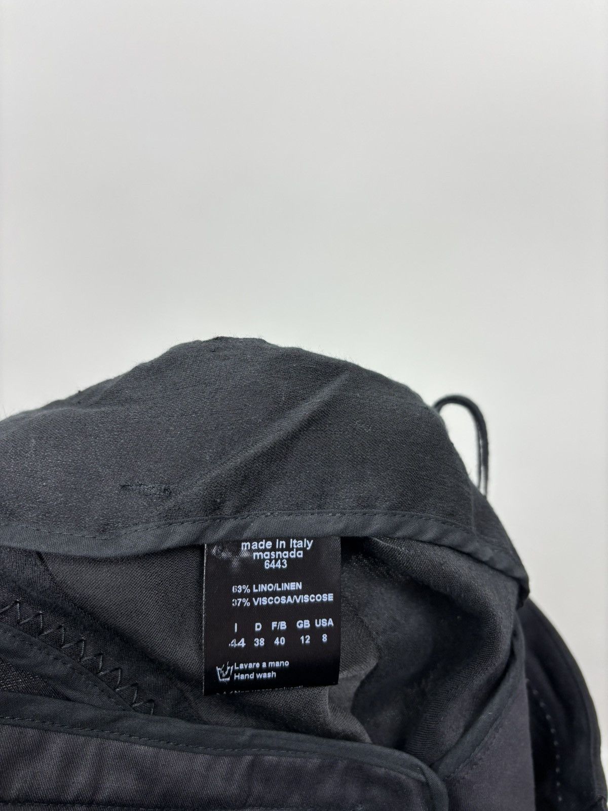Masnada Womens linen pants Masnada Size 44 Color Black Size 30" / US 8 / IT 44 - 11 Thumbnail