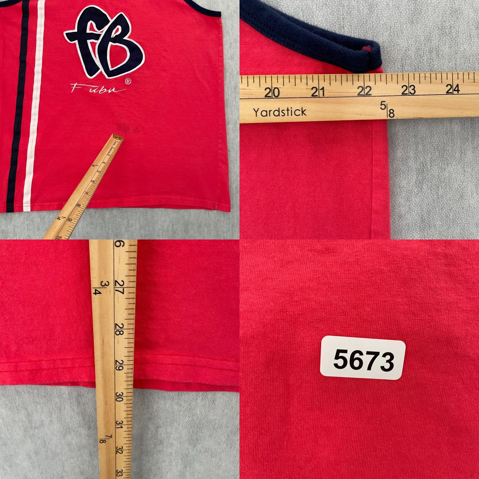 Fubu VINTAGE FUBU Shirt Men XL Pink Tank Top 90s Retro Logo Embroidered USA Made Size US XL / EU 56 / 4 - 8 Thumbnail