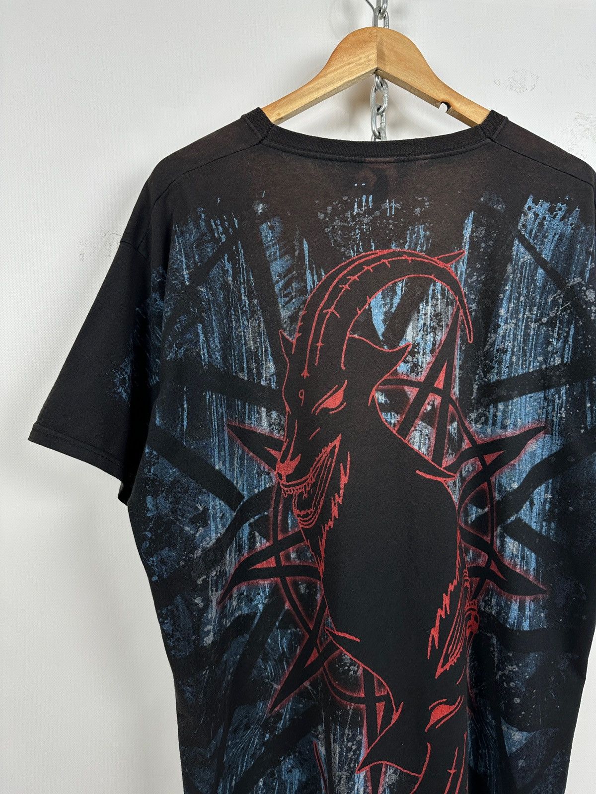 Band Tees Vintage Slipknot All Over Print Faded Black Band T-Shirt Size US XL / EU 56 / 4 - 12 Thumbnail