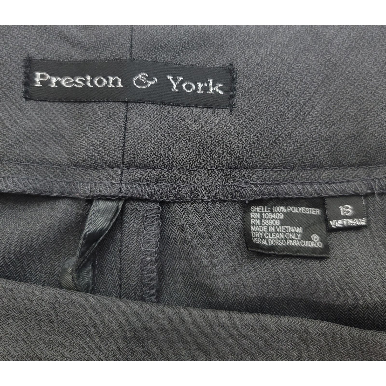 Preston & York Preston & York Charcoal Flat Front Pants 18 Straight leg Size 40" / US 18 - 3 Thumbnail