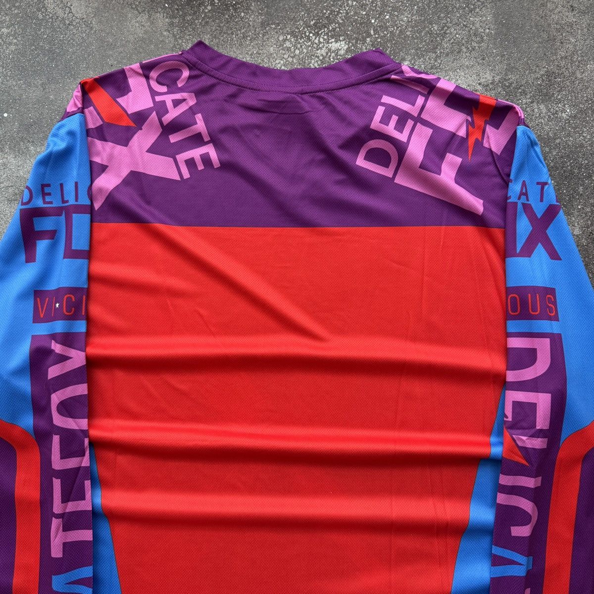 Japanese Brand Delicate Fox Y2K Hype Moto Racing Long Sleeve Jersey Size US XL / EU 56 / 4 - 9 Thumbnail