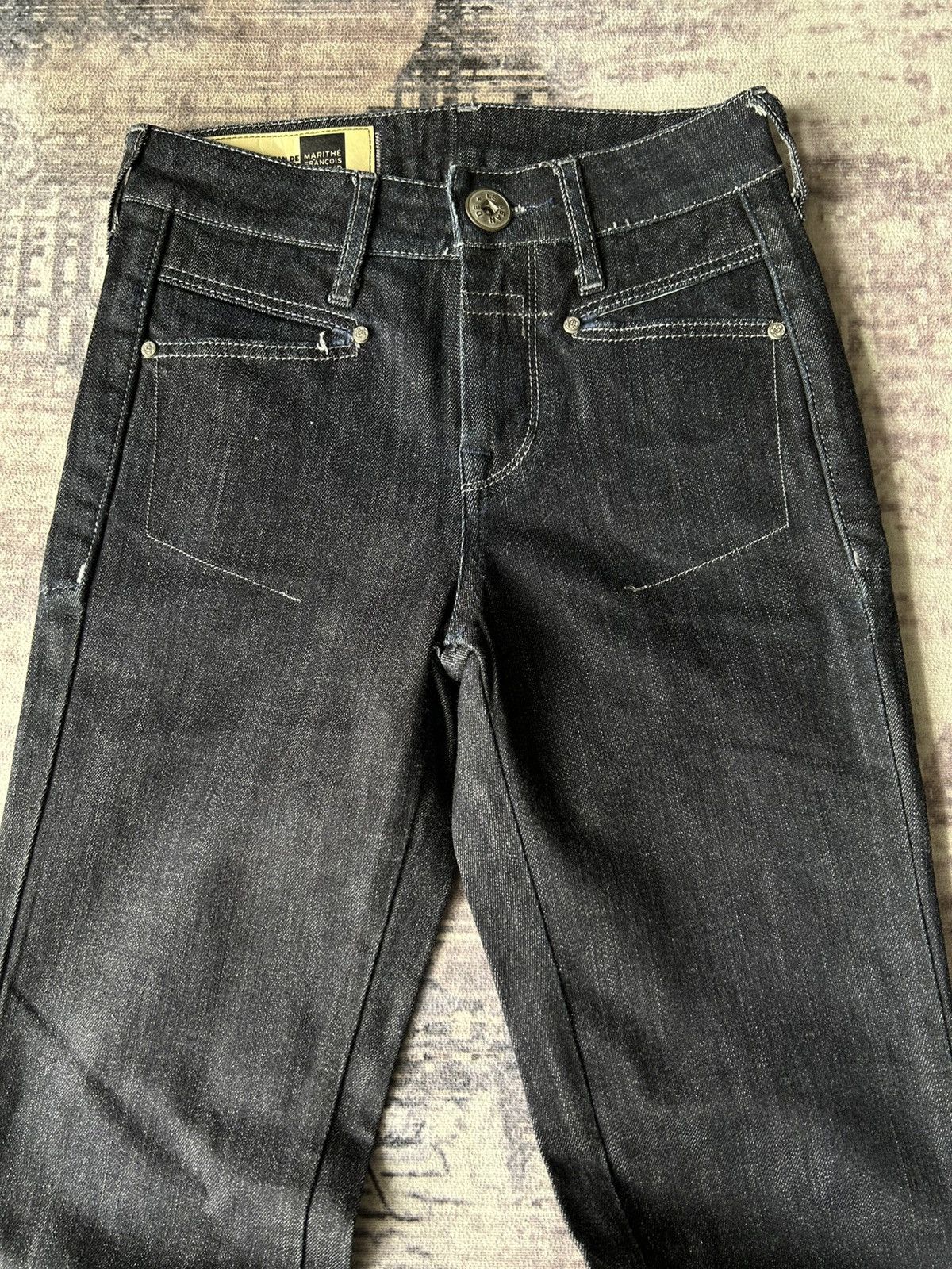 Marithe + Francois Girbaud MFG Blue Flared Denim Size US 26 / EU 42 - 3 Thumbnail