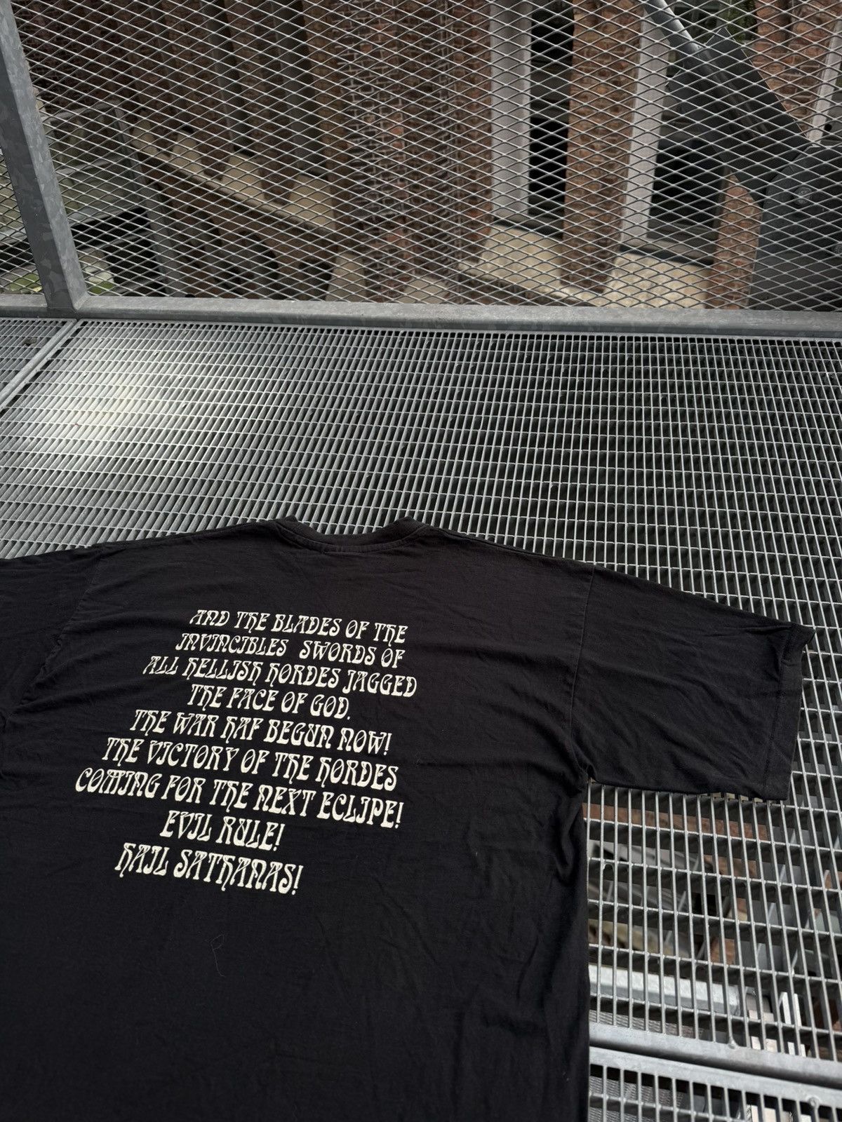 Band Tees Vintage 1995 Enthroned Prophecy Of Pagan Fire Dark Metal tee Size US XL / EU 56 / 4 - 11 Thumbnail