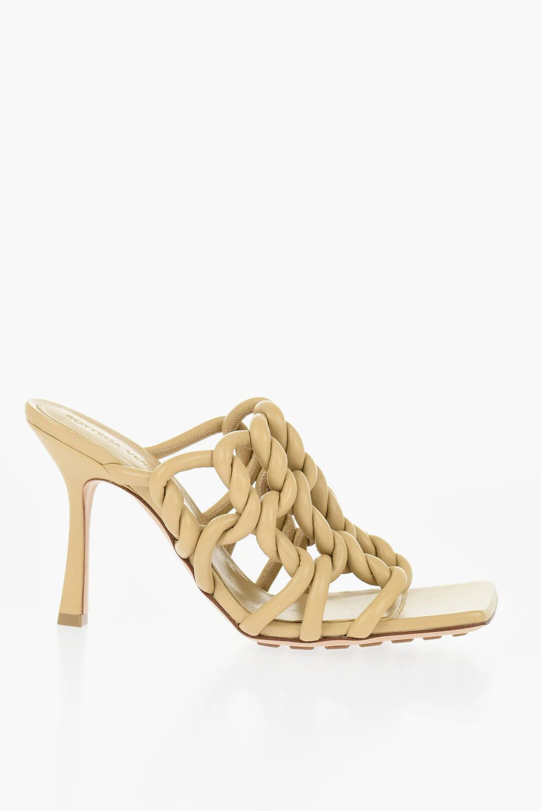 Bottega Veneta og1mm0426 Woven Leather Sandals in Beige Size US 6 / IT 36 - 1 Thumbnail
