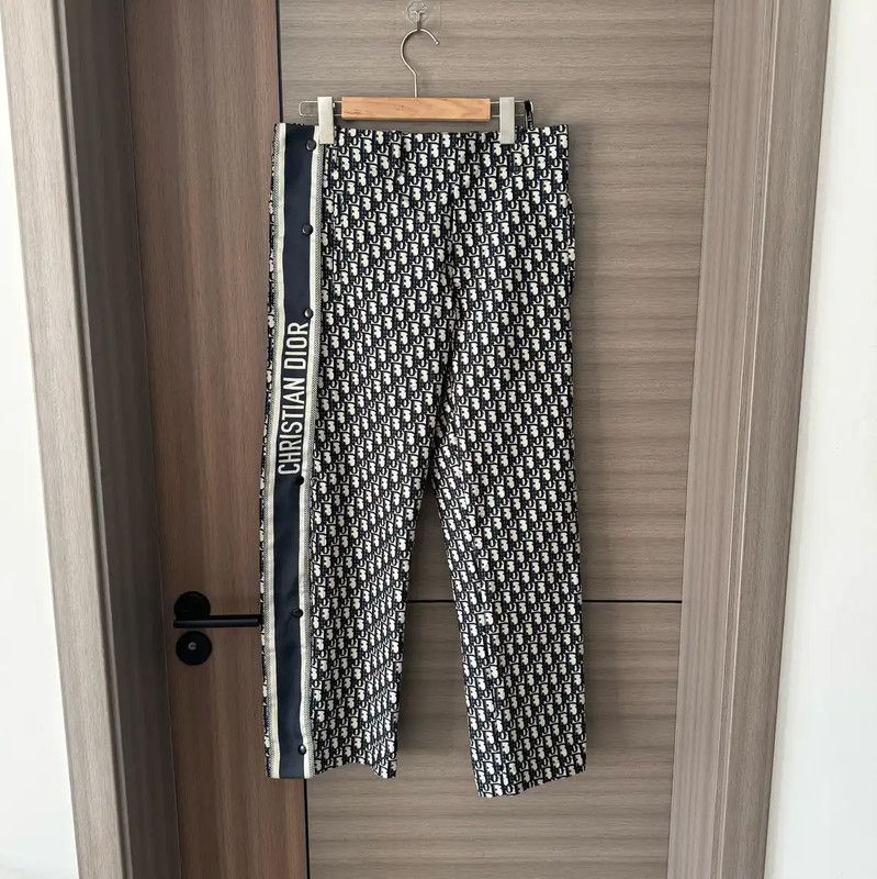 Dior Blue Polyester Casual Pants 0089