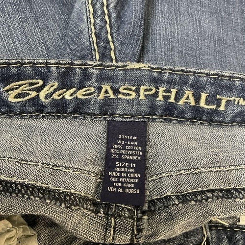 Other VTG Blue Asphalt Distressed Denim Flare Leg Jeans Women 11 Size 34" / US 12 / IT 48 - 4 Thumbnail