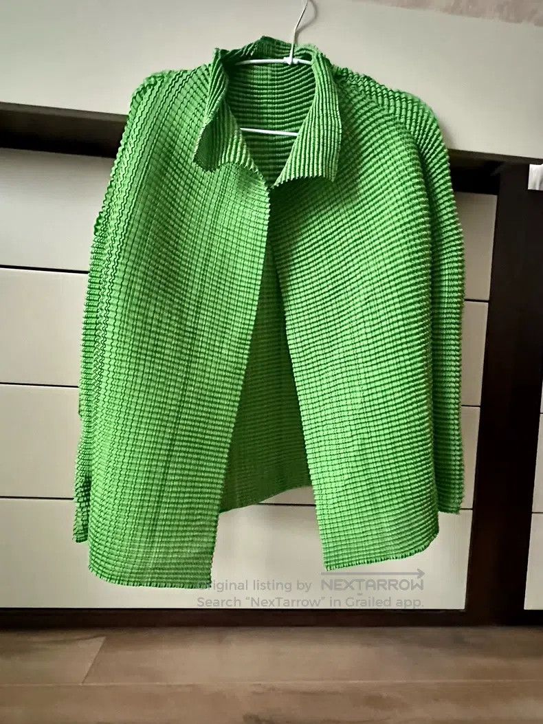 Issey Miyake Issey Miyake Grass Green Cardigan Size M / US 6-8 / IT 42-44 - 1 Thumbnail