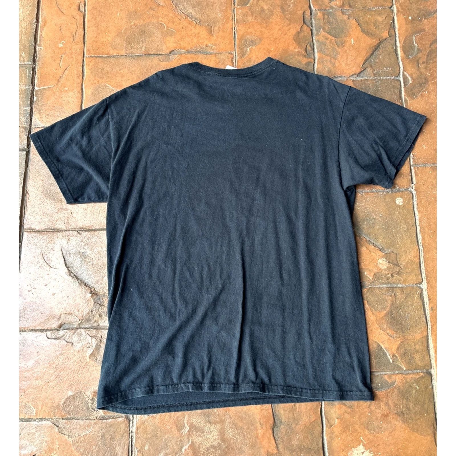 Gildan VINTAGE Gildan T-Shirt Skull Black L Crew Neck Short Sleeve Men Grunge Y2K Size US L / EU 52-54 / 3 - 3 Thumbnail