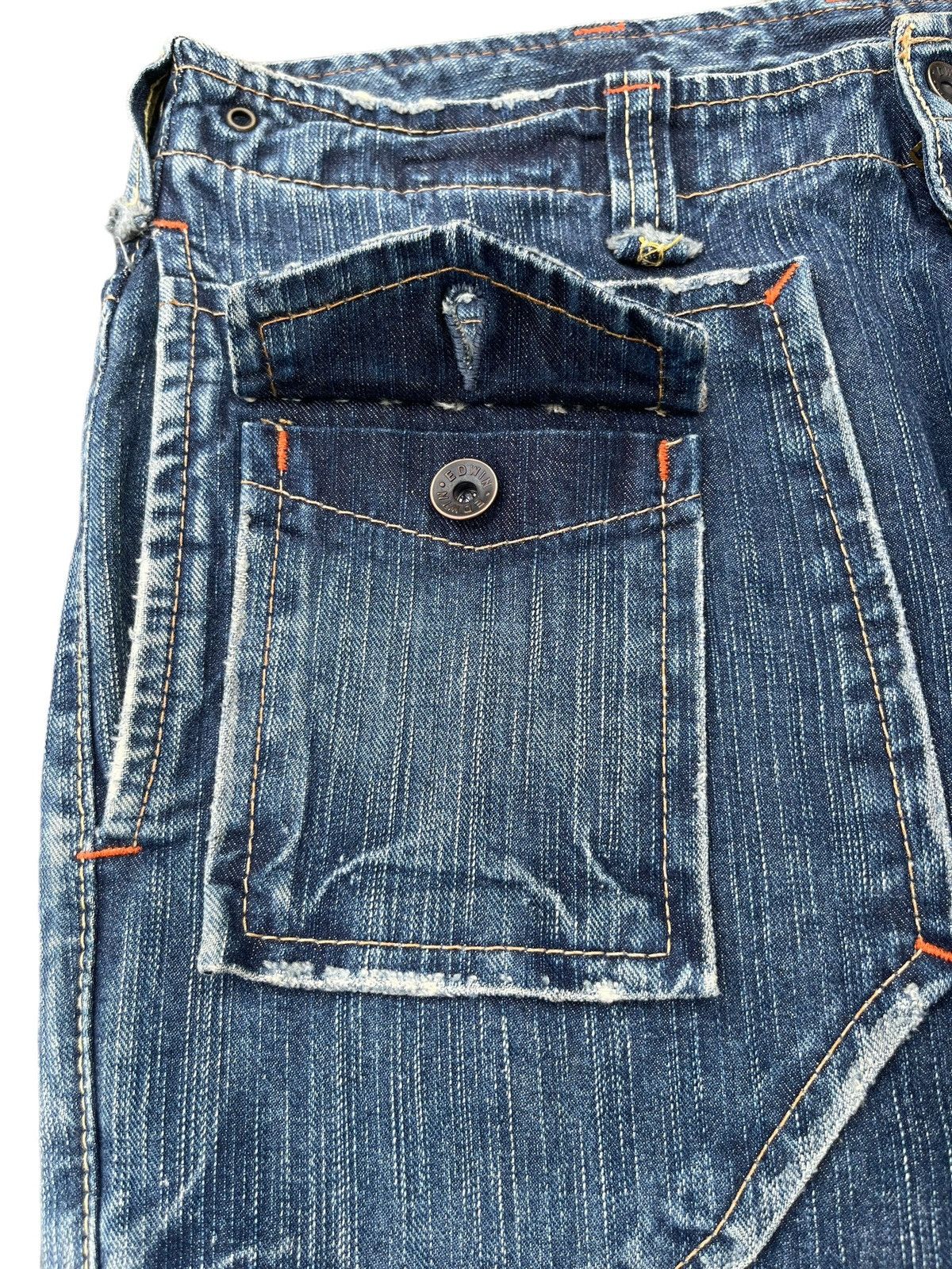 Japanese Brand Vintage Japanese Brand Bush Pant Pocket Blue Washed Jorts Size US 34 / EU 50 - 7 Thumbnail