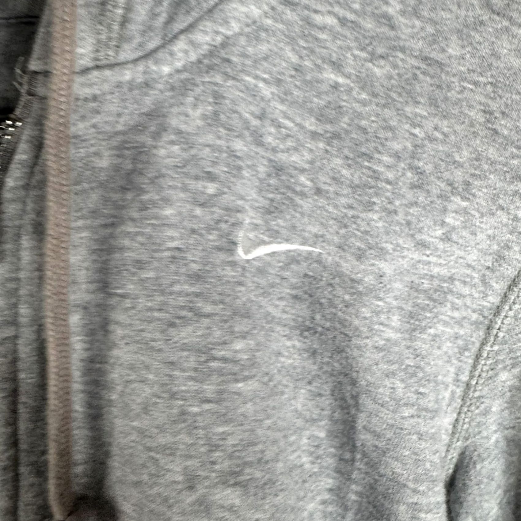 Nike Nike Hoodie Mens Small Gray Full Zip Fleece Sweatshirt Swoosh Logo Side Pockets Adjustable Drawstring Hooded Jacket Size US S / EU 44-46 / 1 - 6 Thumbnail