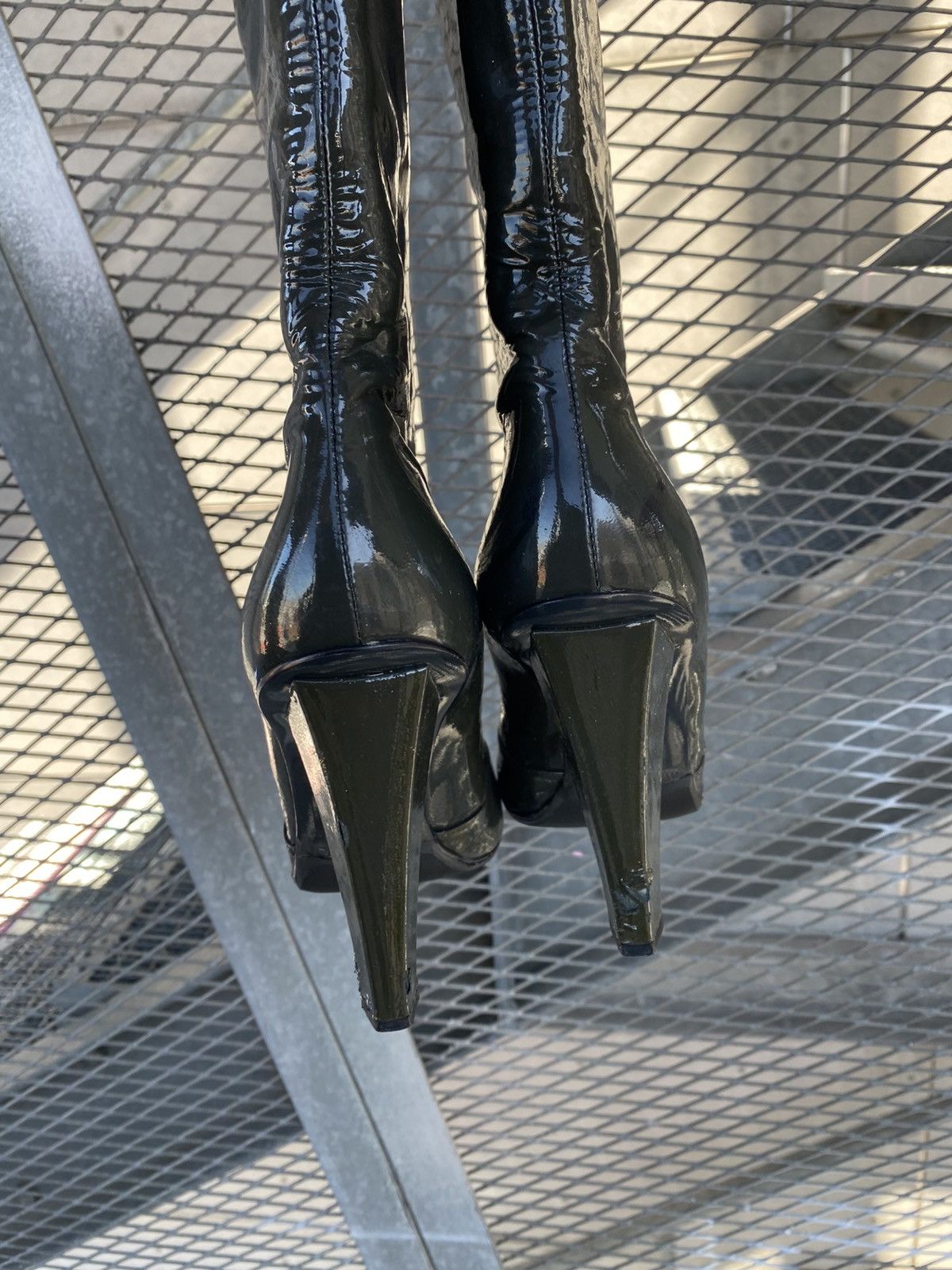 Jimmy Choo Jimmy Choo Latex Knee Length Boots Heels Size US 9.5 / IT 39.5 - 13 Thumbnail