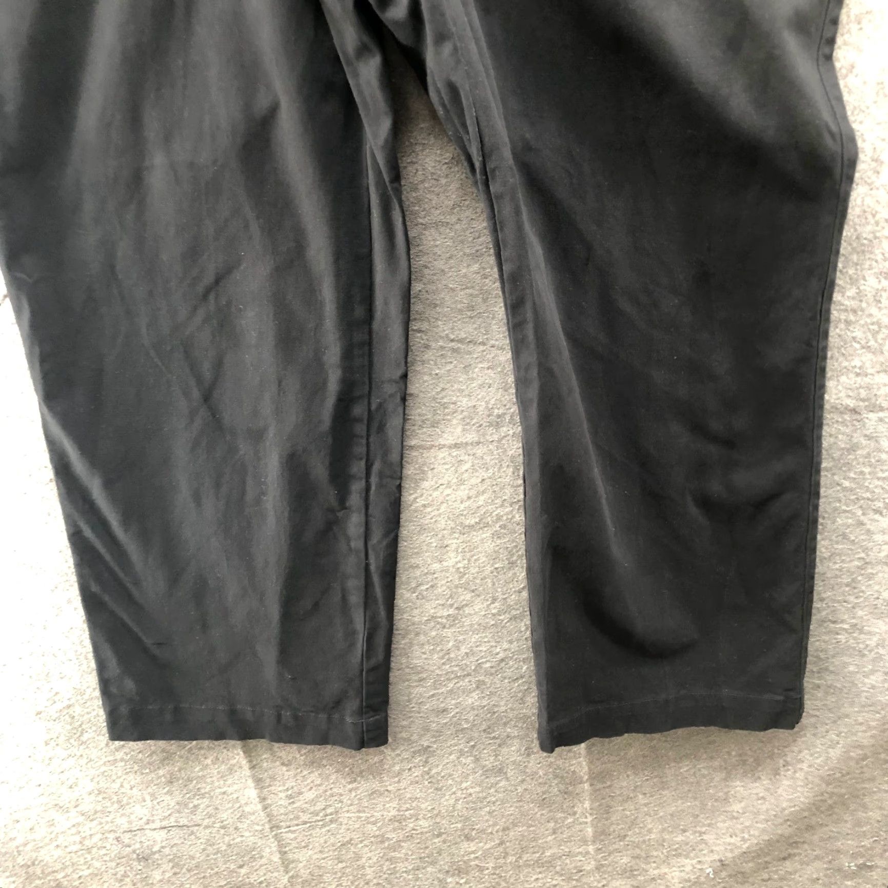 Loft LOFT Utility Straight Pants Womens 8 Black Twill High Rise Relaxed Stretch Chino Wide-Leg Front Patch Pockets Casual Workwear Vintage: No Size 30" / US 8 / IT 44 - 6 Thumbnail