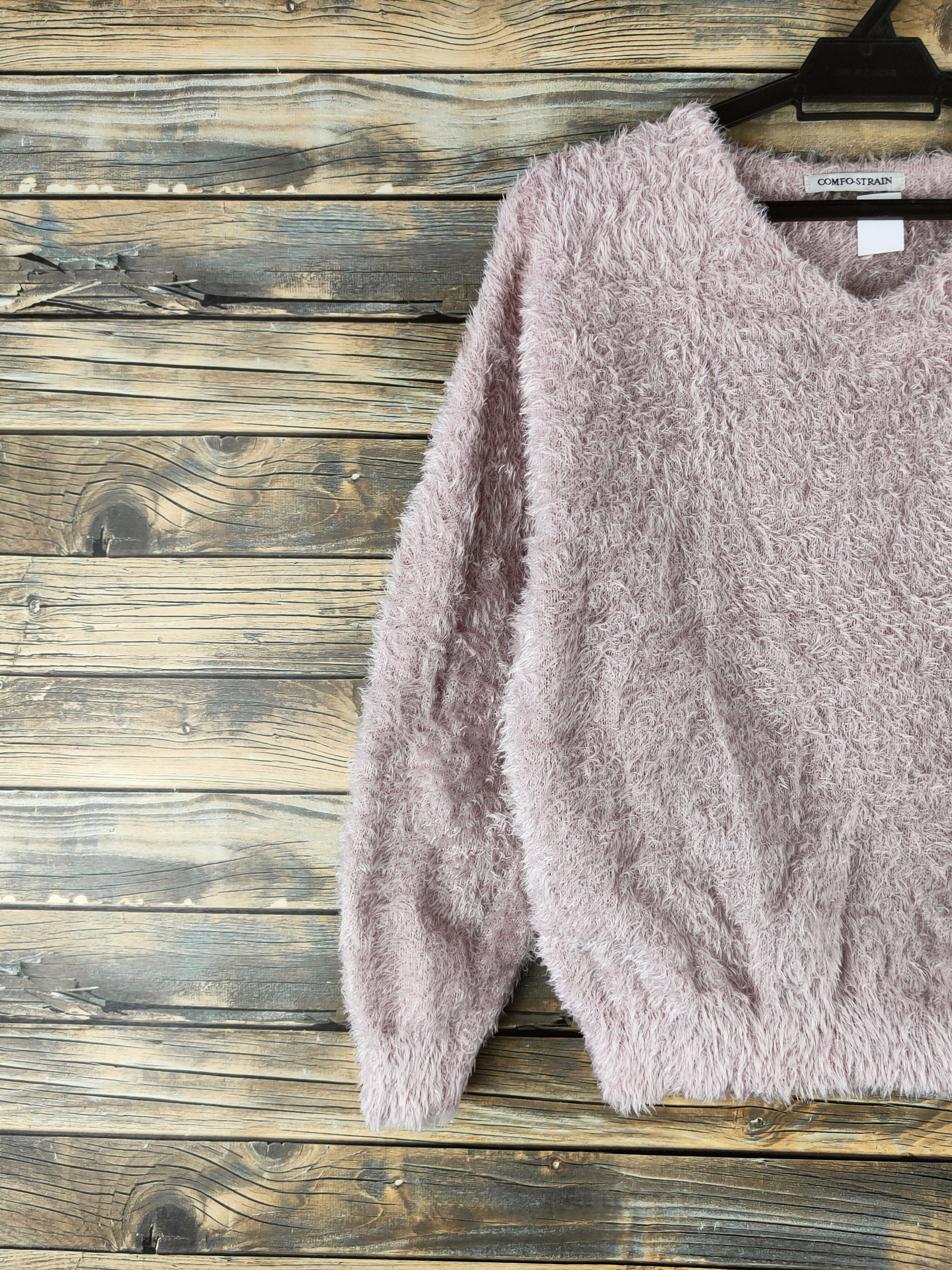 Japanese Brand DL Comfo-strain Soft Pink Fur Mohair Knitwear #46-493 Size M / US 6-8 / IT 42-44 - 3 Thumbnail