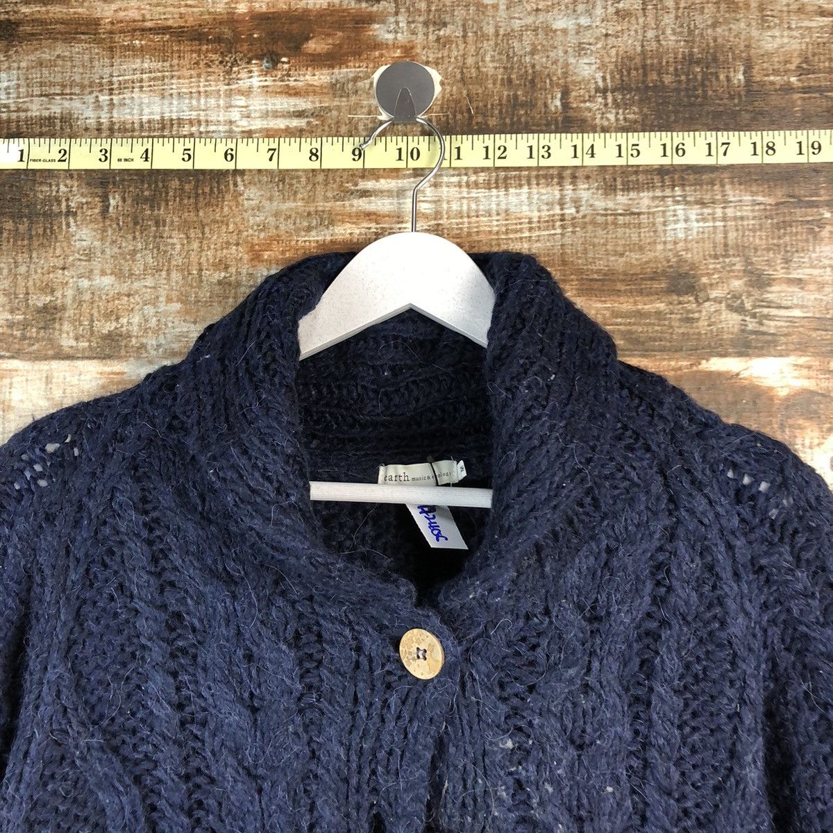 Homespun Knitwear Earth Music & Econolgy mohair Dark Blue Knitwear #A2406 Size M / US 6-8 / IT 42-44 - 4 Thumbnail