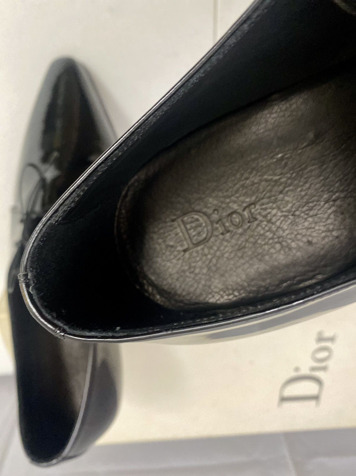 Dior Dior 🇮🇹 Black Patent Calfskin Derby Défilé Show Derby 9 New Size US 9 / EU 42 - 2 Thumbnail