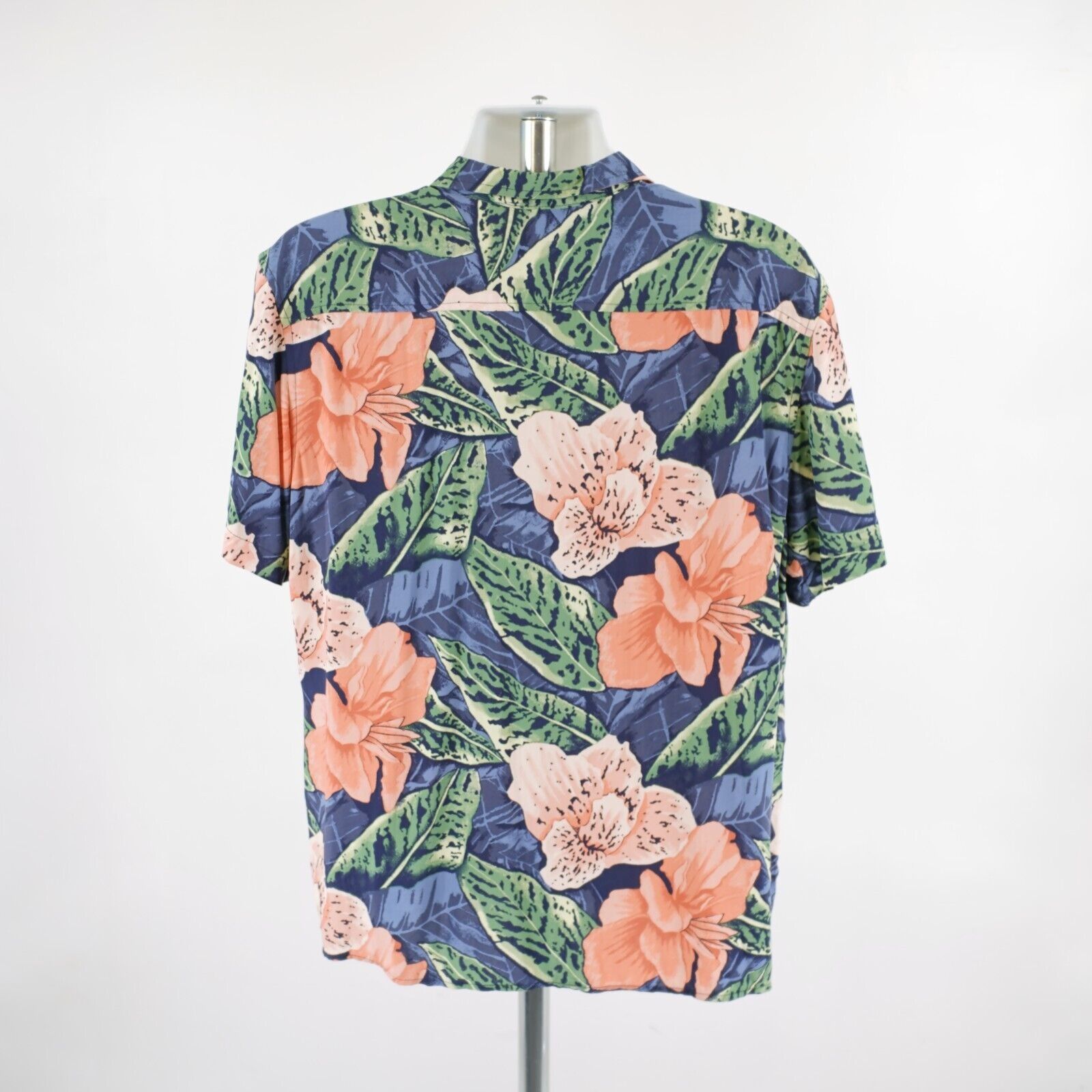 Designer Goodfellow & Co Large Blue Pink Floral Rayon Standard Hawaii Size US L / EU 52-54 / 3 - 6 Thumbnail