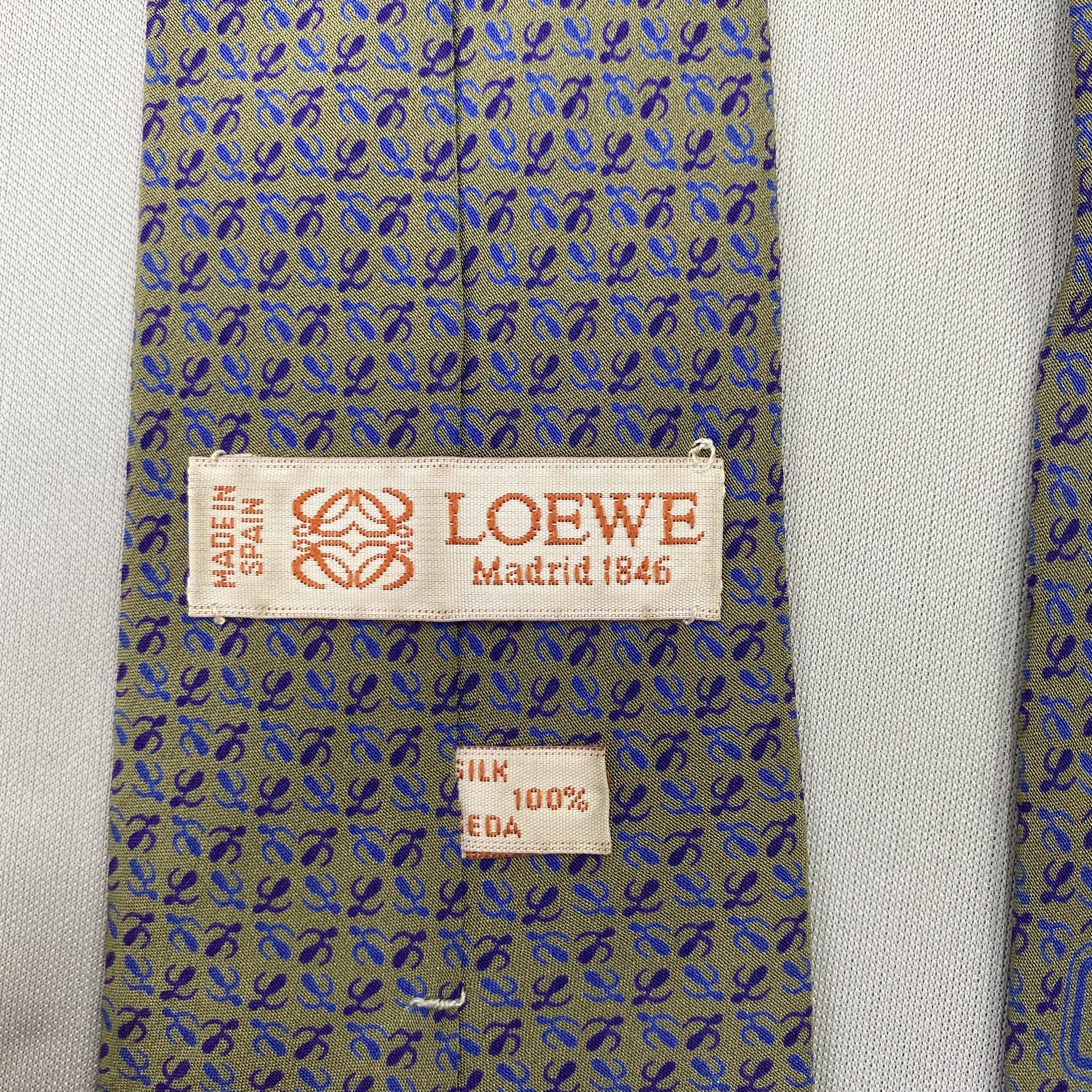 Loewe Vintage Loewe SILK Necktie Cravate Pure Silk Neck Tie Size ONE SIZE - 7 Thumbnail