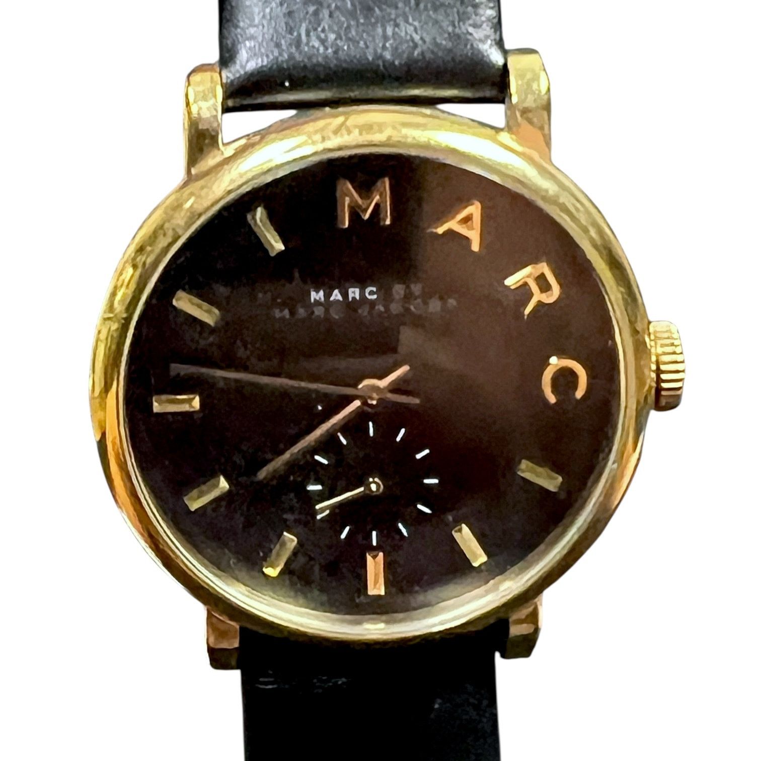 Marc by Marc Jacobs Marc by Marc Jacobs Black & Gold Logo 36mm watch $155 Retail Size ONE SIZE - 1 Thumbnail