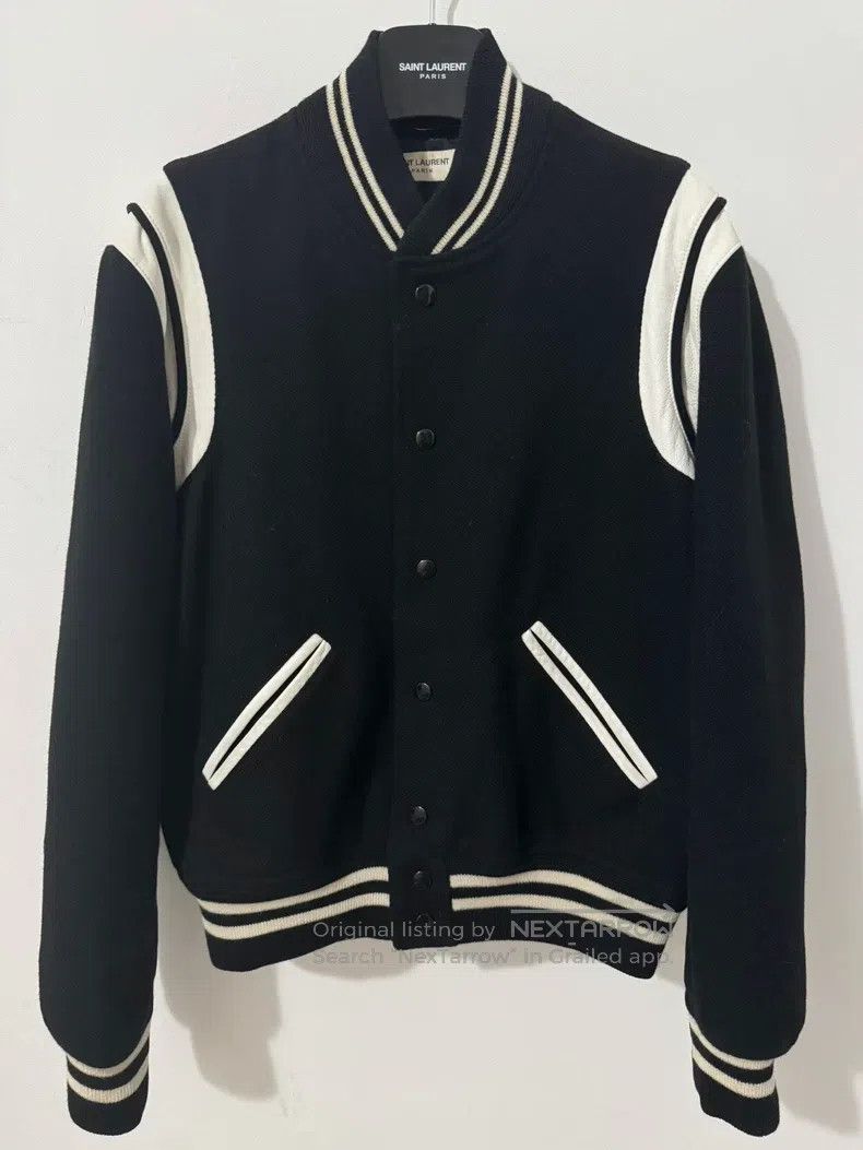 Saint Laurent Paris Saint Laurent Paris Patchwork Black and White Baseball Jac Size US M / EU 48-50 / 2 - 1 Thumbnail