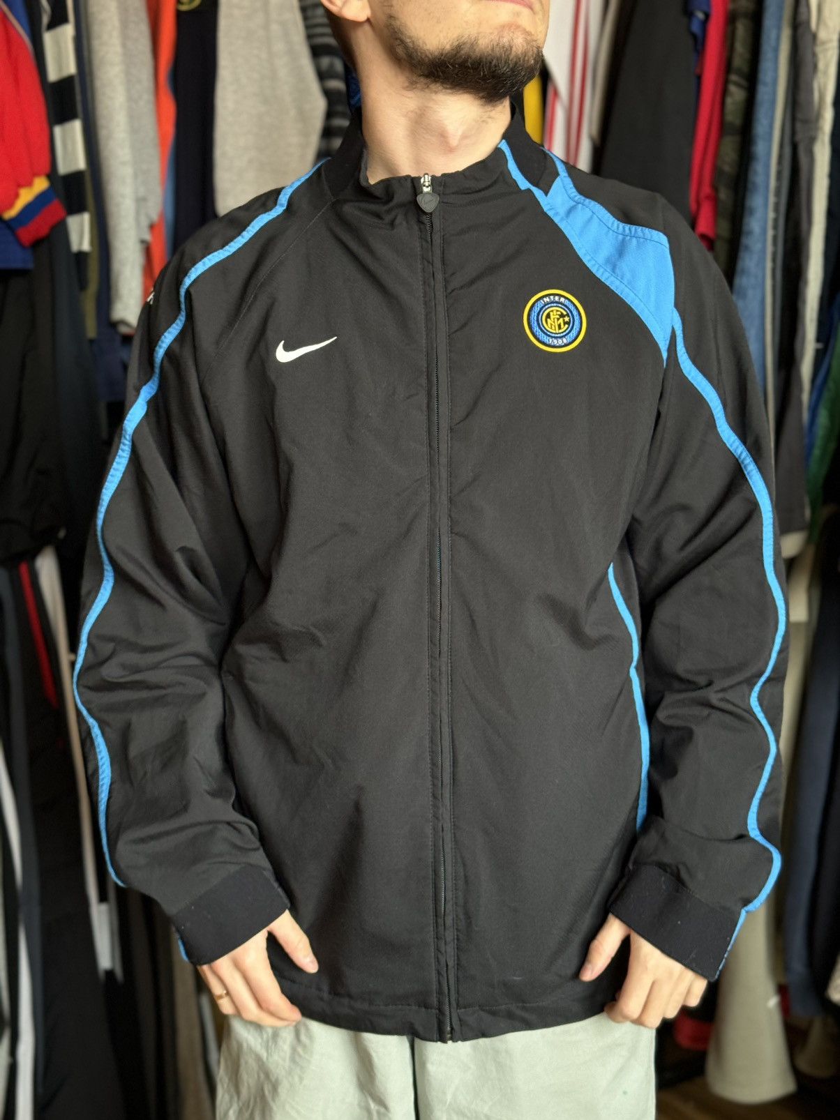 Nike × Vintage 2007 Inter Milan Nike Track Jacket vintage Training soccer Size US XL / EU 56 / 4 - 2 Thumbnail