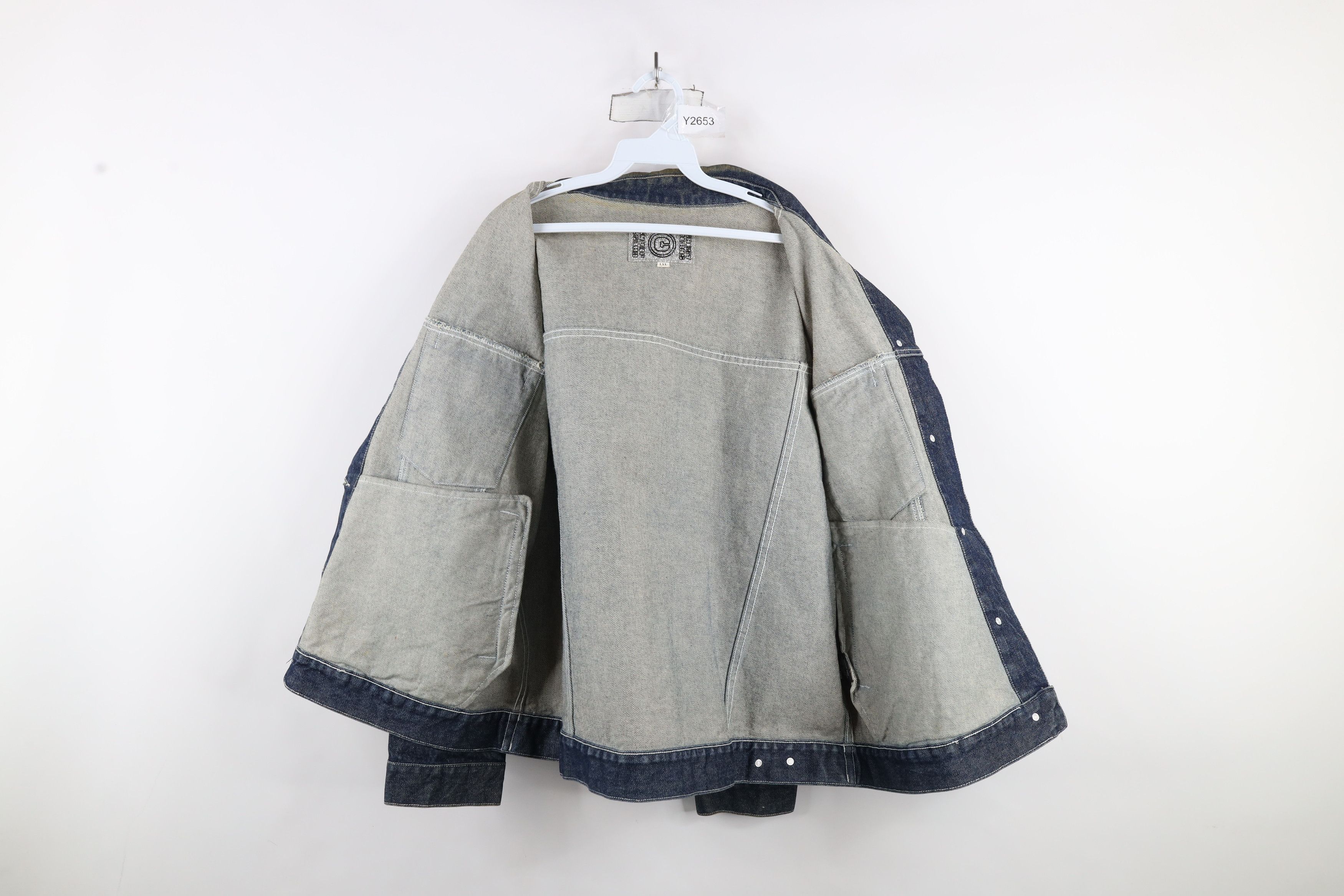 Vintage Vintage 90s Y2K Streetwear Baggy Denim Jean Trucker Jacket Size XL / US 12-14 / IT 48-50 - 8 Thumbnail
