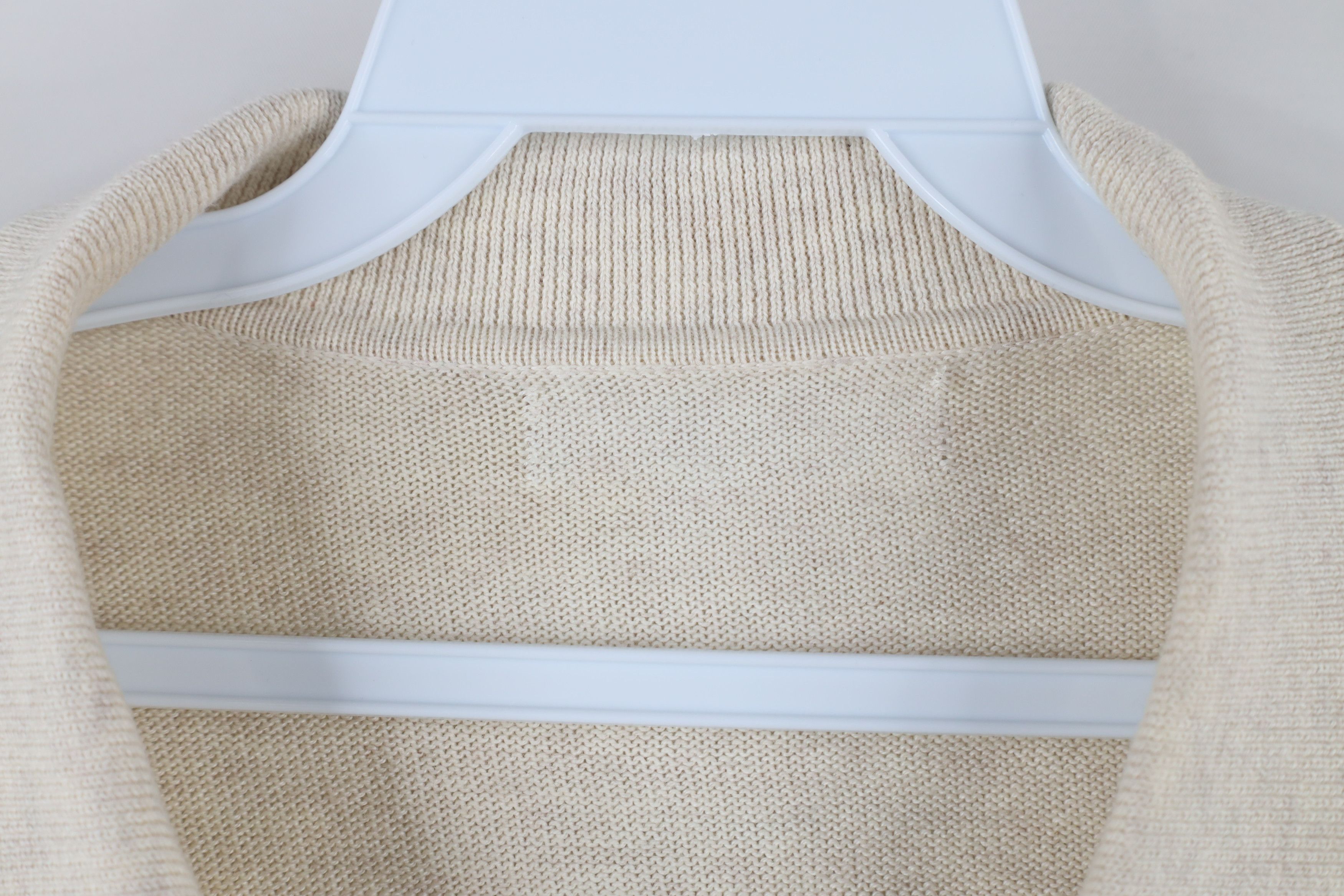 Vintage Vintage 90s Streetwear Knit Collared Pullover Sweater Beige Size US XXL / EU 58 / 5 - 4 Thumbnail