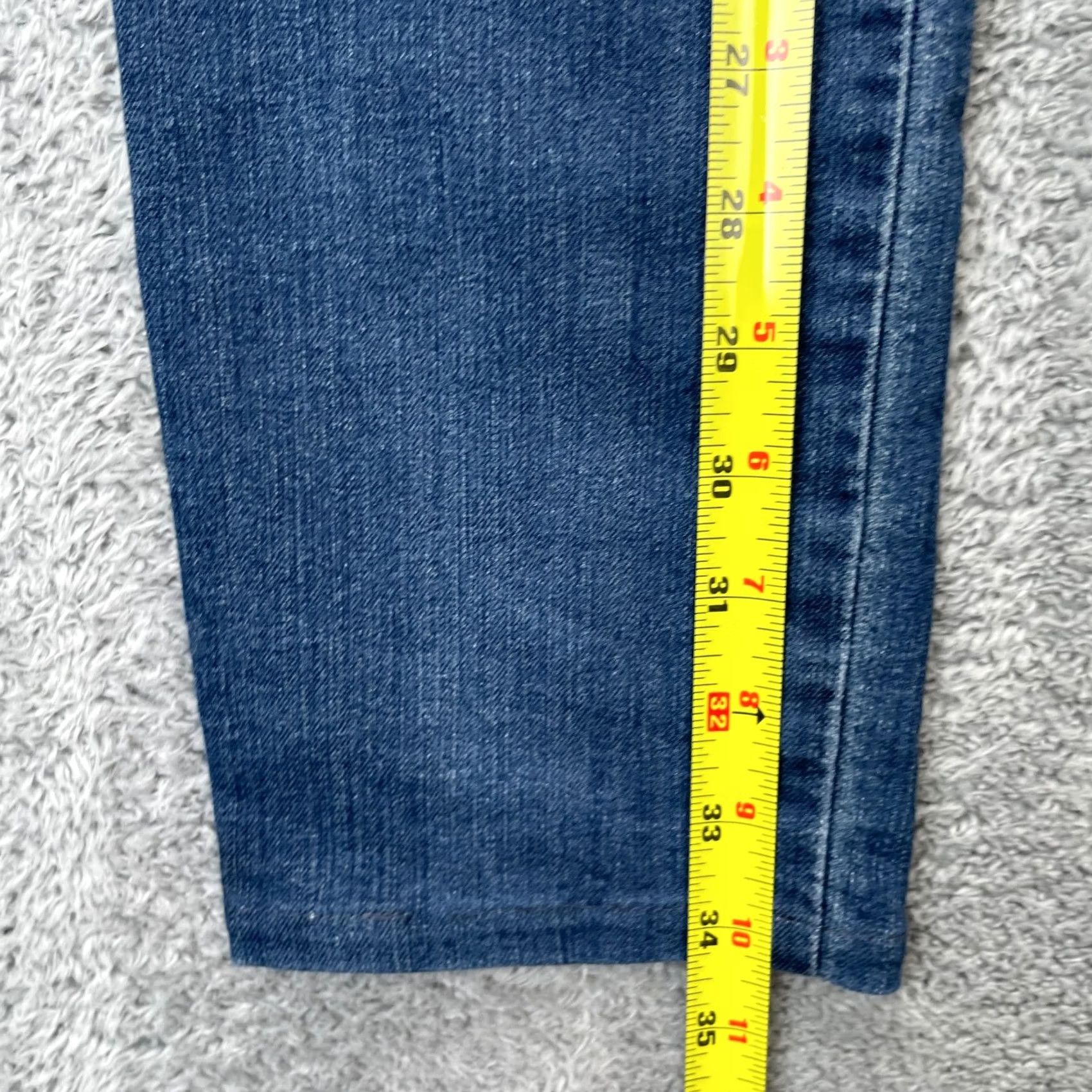 Prana Prana Jeans Womens 2 Blue Straight Leg Denim Medium Wash Stretch Cotton Polyester Spandex 5-Pocket Inseam 27 in Button Zipper Size 28" / US 6 / IT 42 - 6 Thumbnail