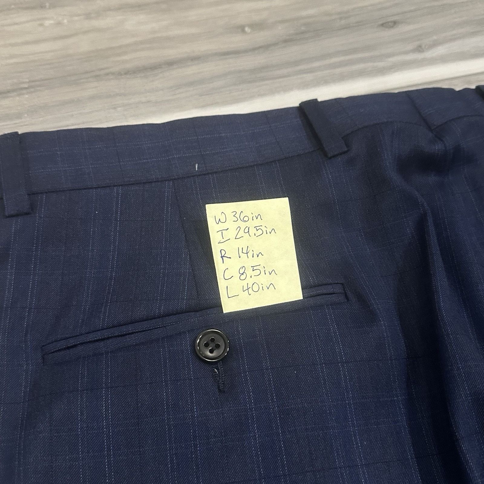 Hickey Freeman NWOT Hickey Freeman Royal Blue Window Pane Plaid Suit 42R Size 42R - 19 Thumbnail