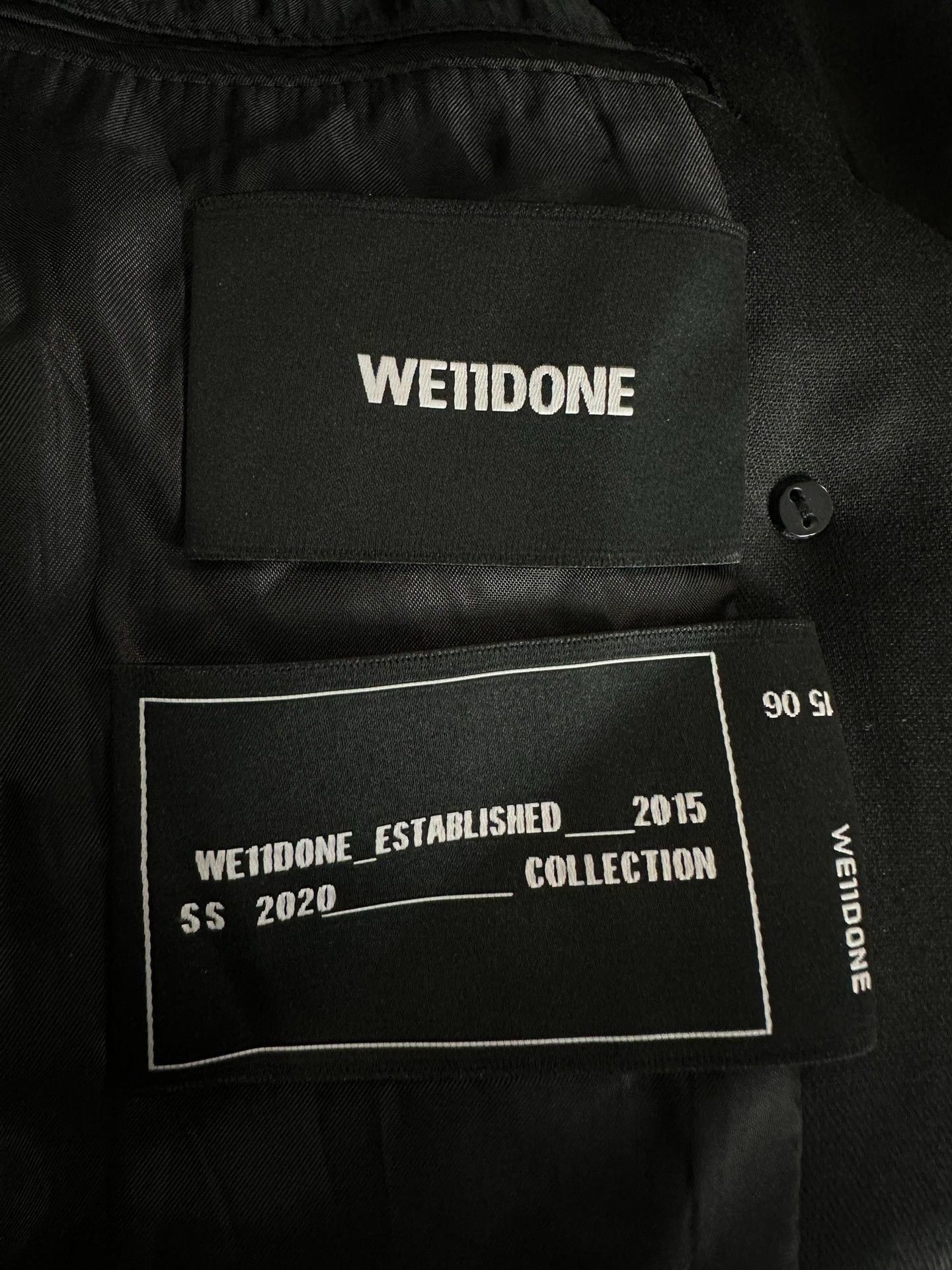 WE11DONE We11done Black Back Cutout Belt Blazer Size US S / EU 44-46 / 1 - 5 Thumbnail