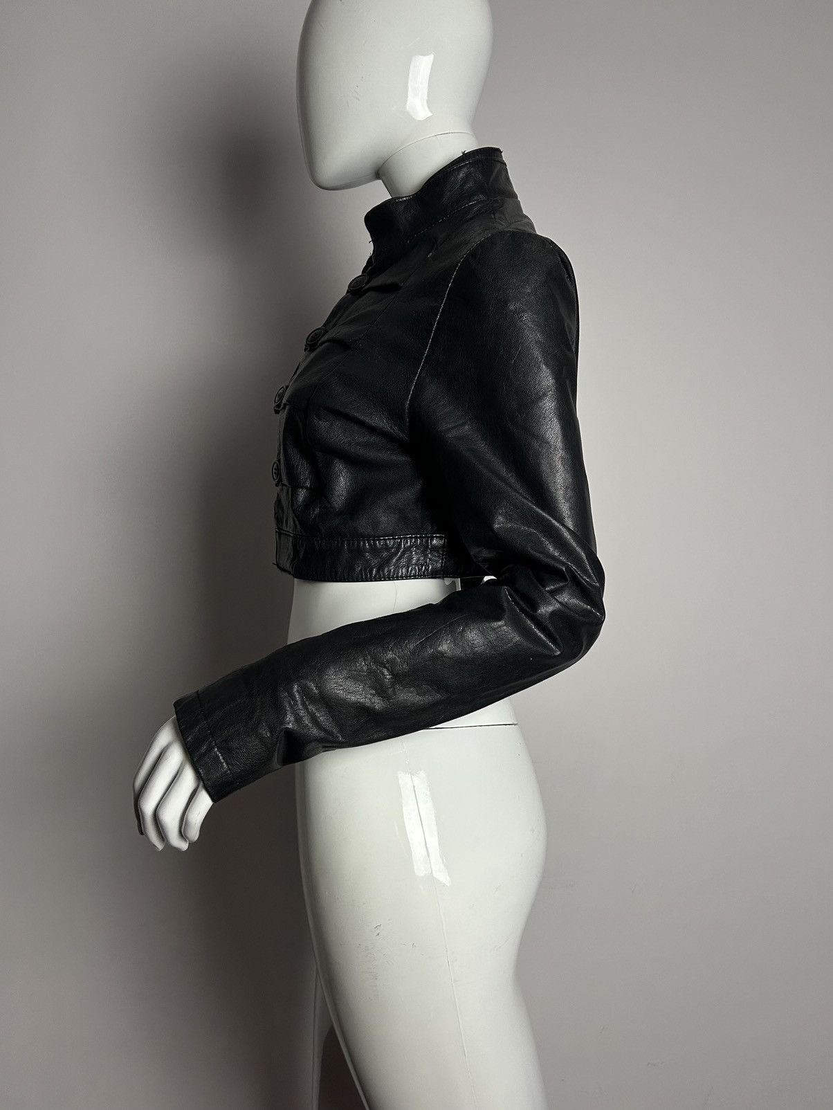 Other Vintage leather cropped jacket with button details Size S / US 4 / IT 40 - 5 Thumbnail