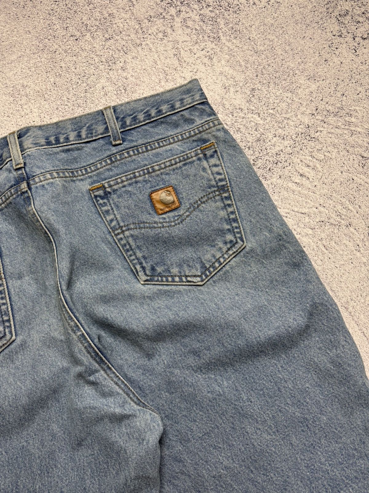 Carhartt Vintage Carhartt Jeans Work Skate Denim Pants Leather Logo Size US 38 / EU 54 - 8 Thumbnail