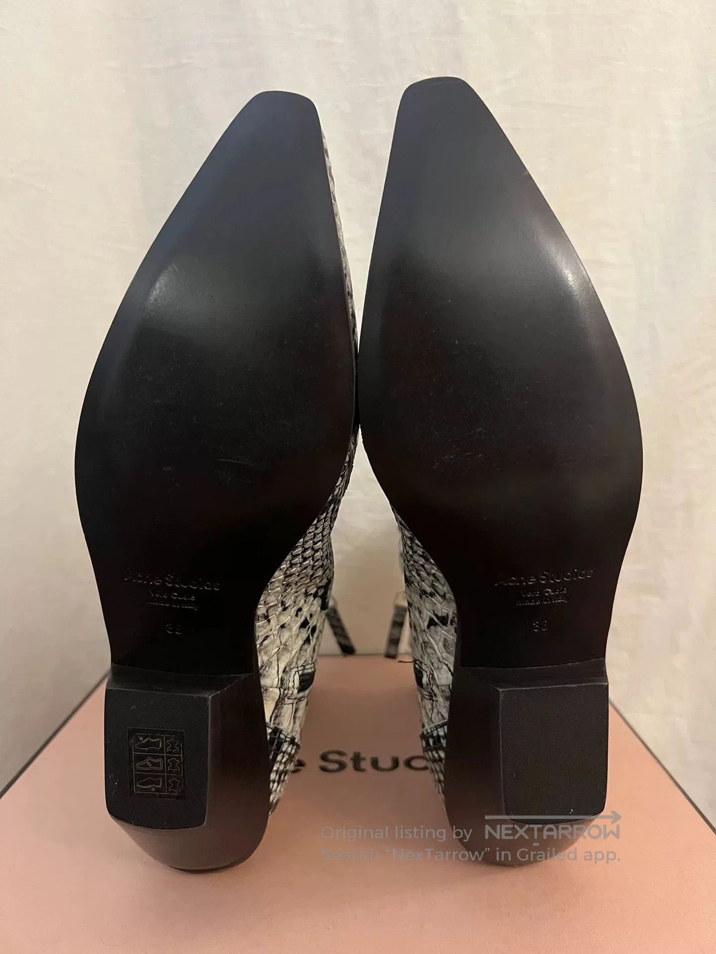 Acne Studios Acne Studios White Snakeskin Chelsea Boots. Size US 7 / IT 37 - 6 Thumbnail