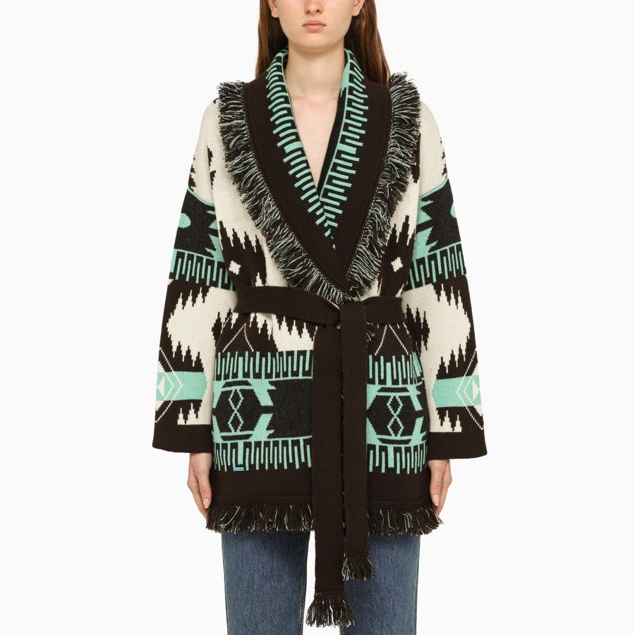 image of Alanui O1D2Blof01223 Cardigan In Brown, Women's (Size XS)