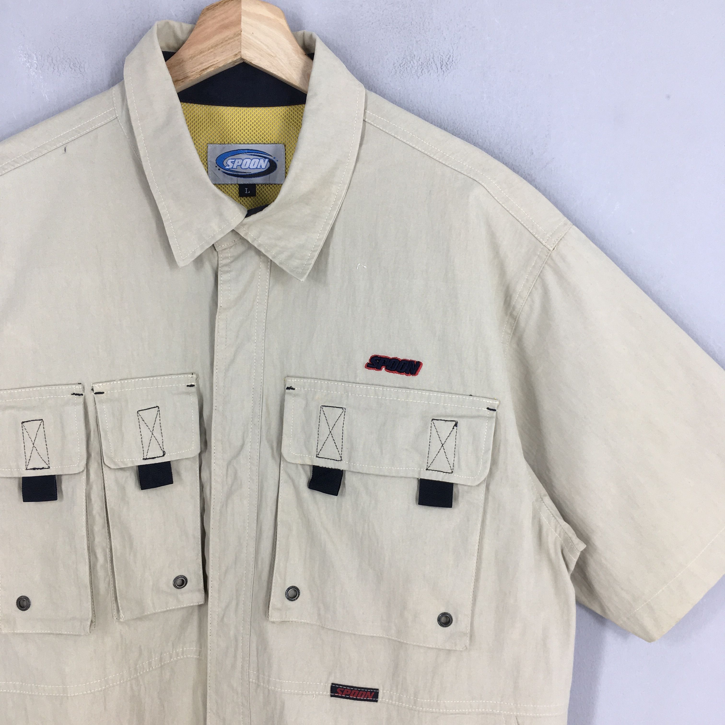 Honda × Spoon Vintage Spoon Honda Racing Team Beige Shirt Large Size US L / EU 52-54 / 3 - 2 Thumbnail